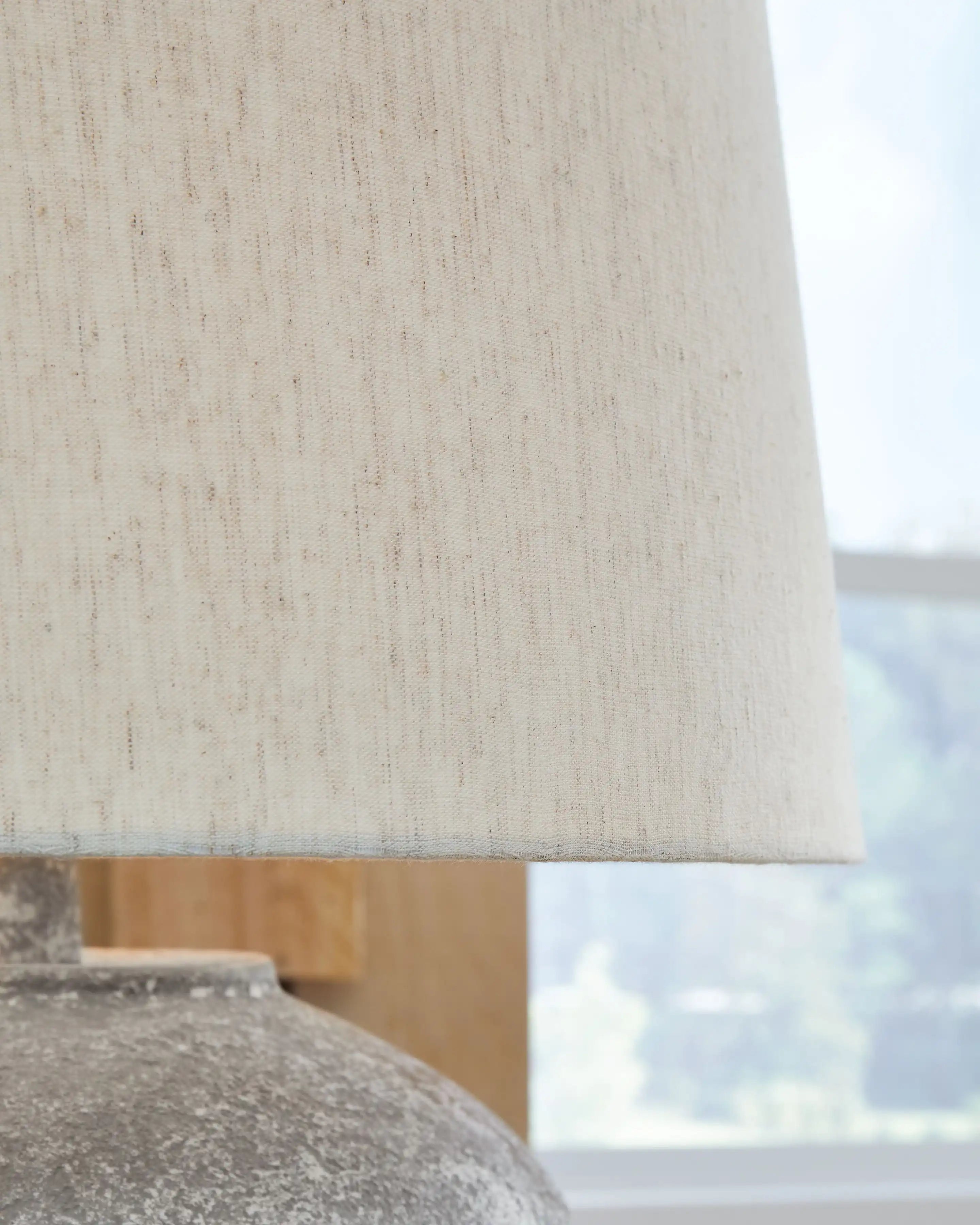 Dreward - Paper Table Lamp - Distressed Gray - Best Buy Furniture