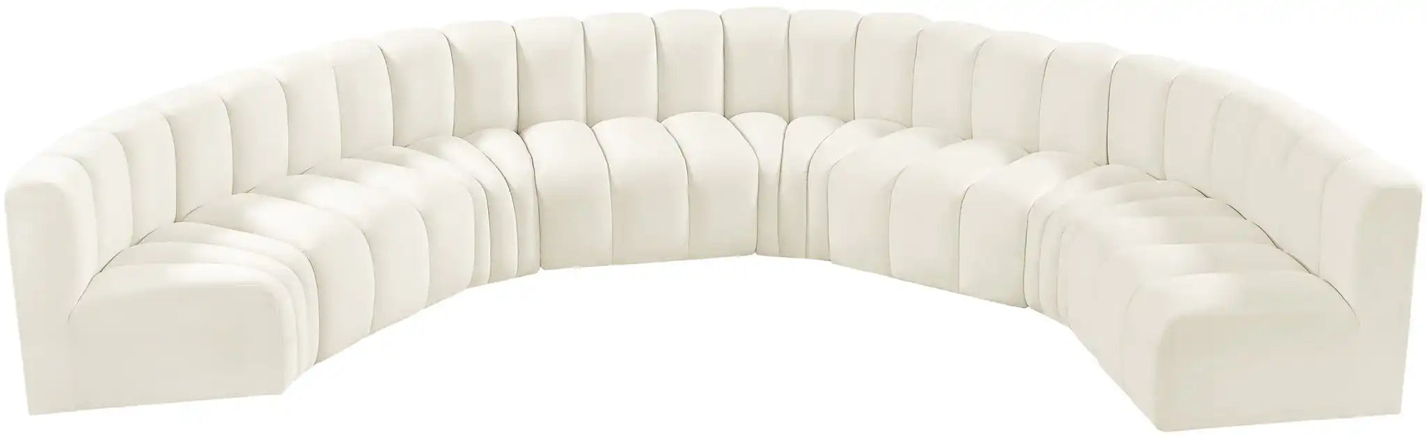Arc - Velvet 8 Piece U-Shaped Modular Sofa