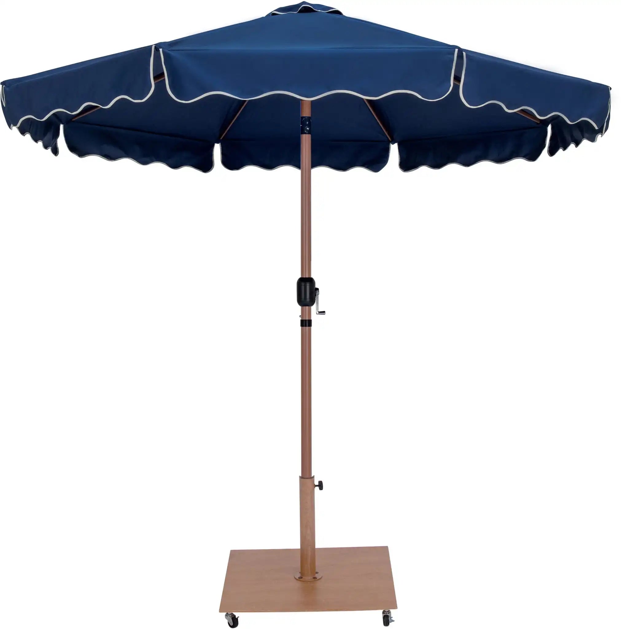 Amalfi - Aluminum Patio Umbrella - Light Brown Base / Light Brown Pole