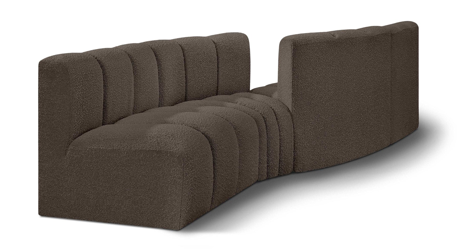 Arc - Boucle Fabric 4 Piece Sofa - Best Buy Furniture