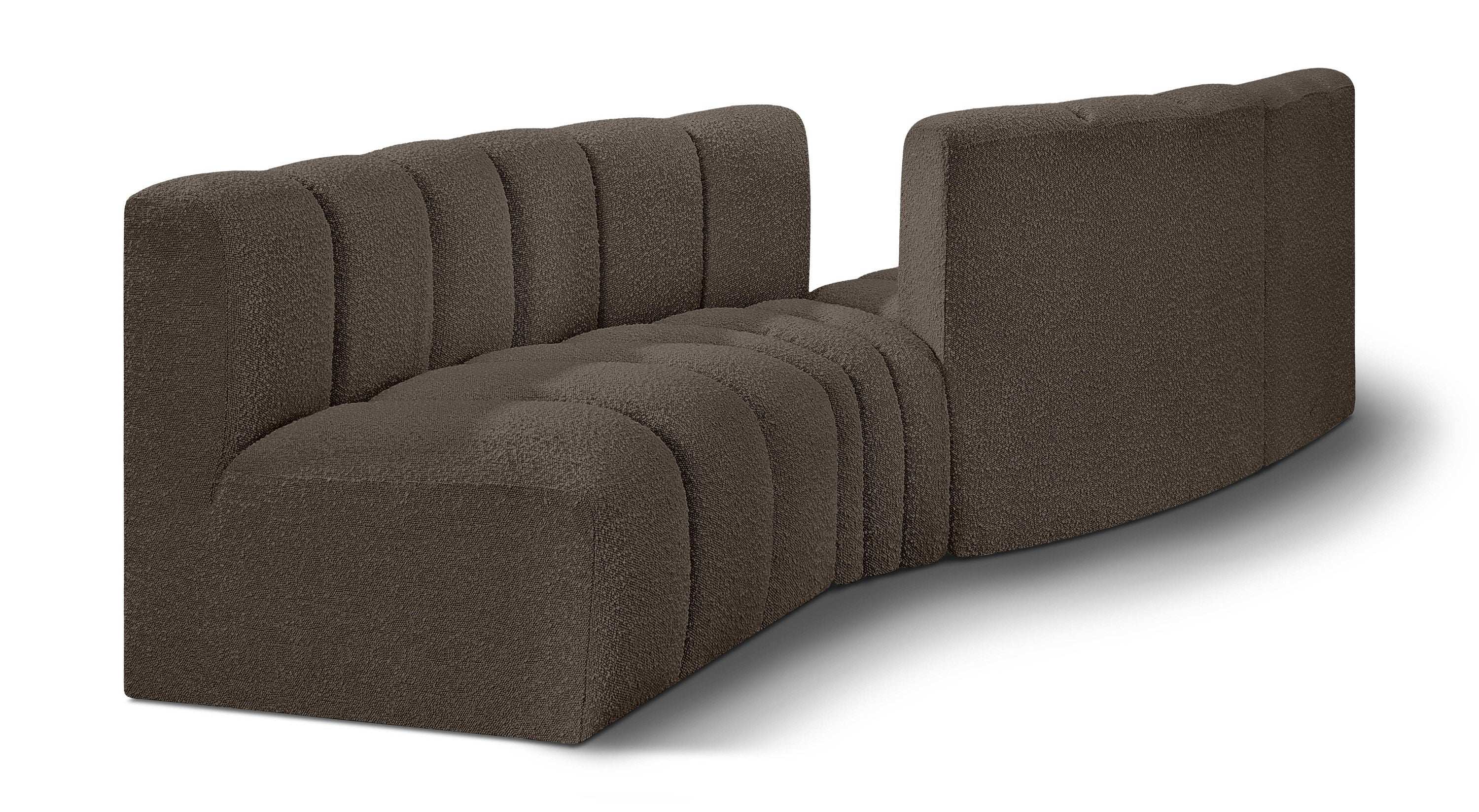 Arc - Boucle Fabric 4 Piece Sofa - Best Buy Furniture