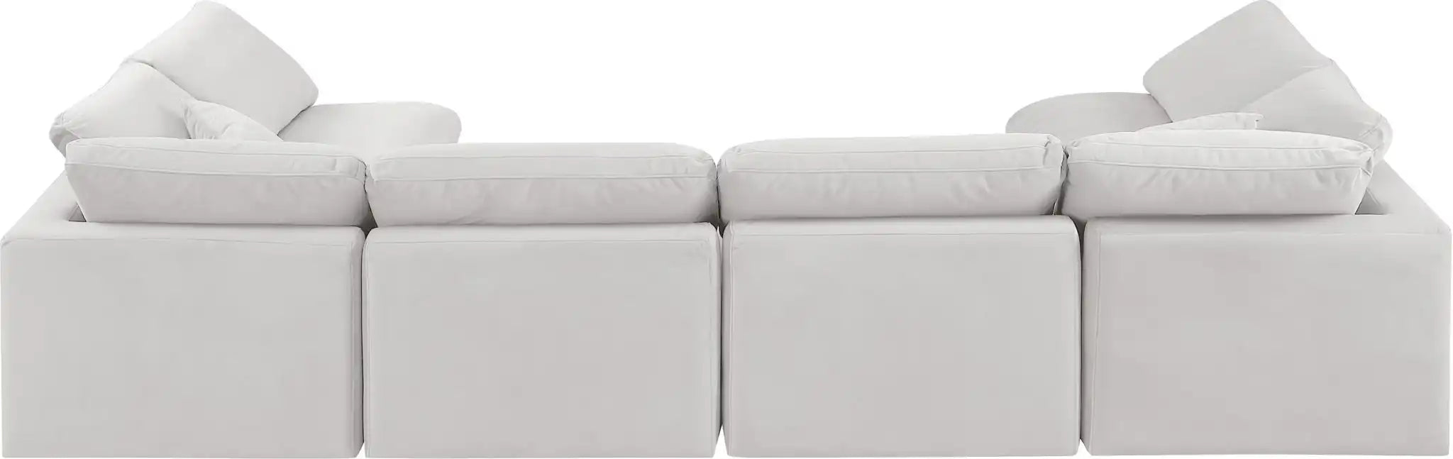 Indulge - Velvet 6 Piece Modular U-Shaped Sectional