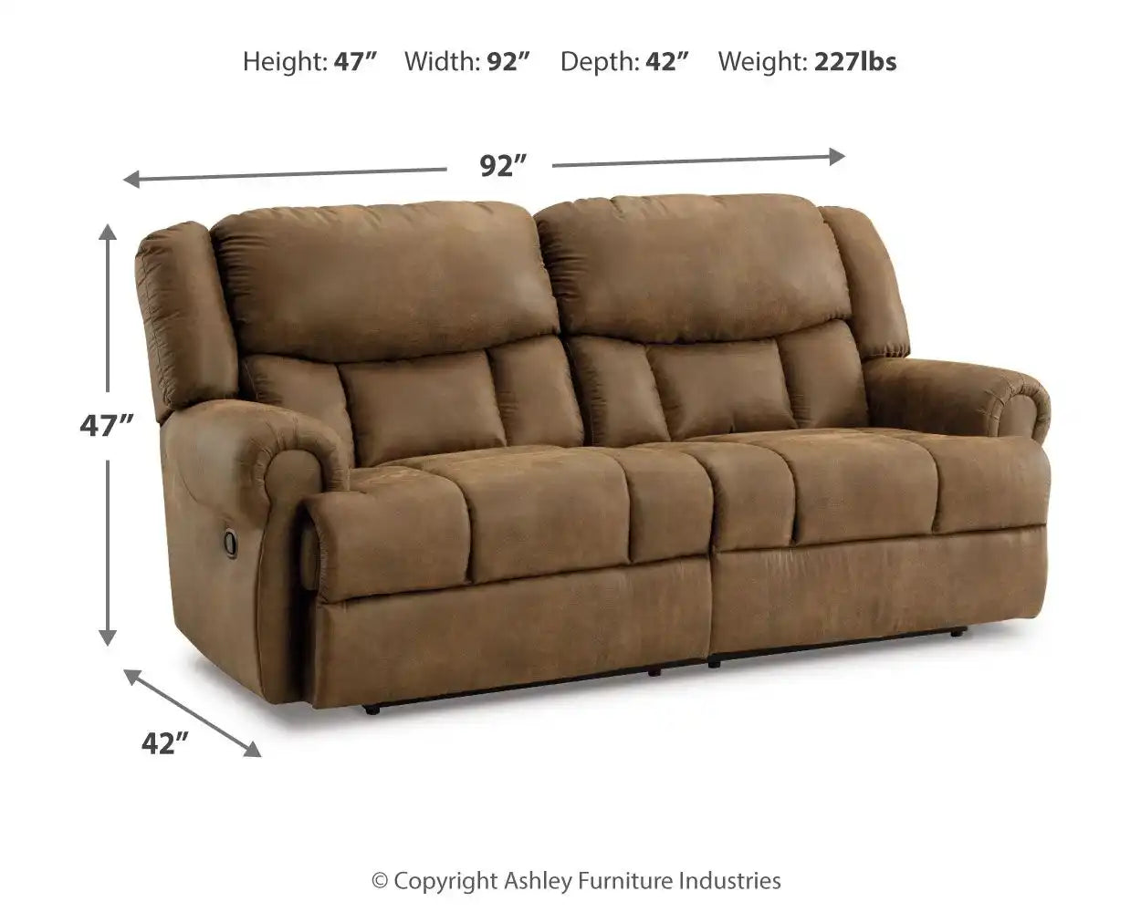 Boothbay - 2 Seat Reclining Sofa - Best Buy Furniture