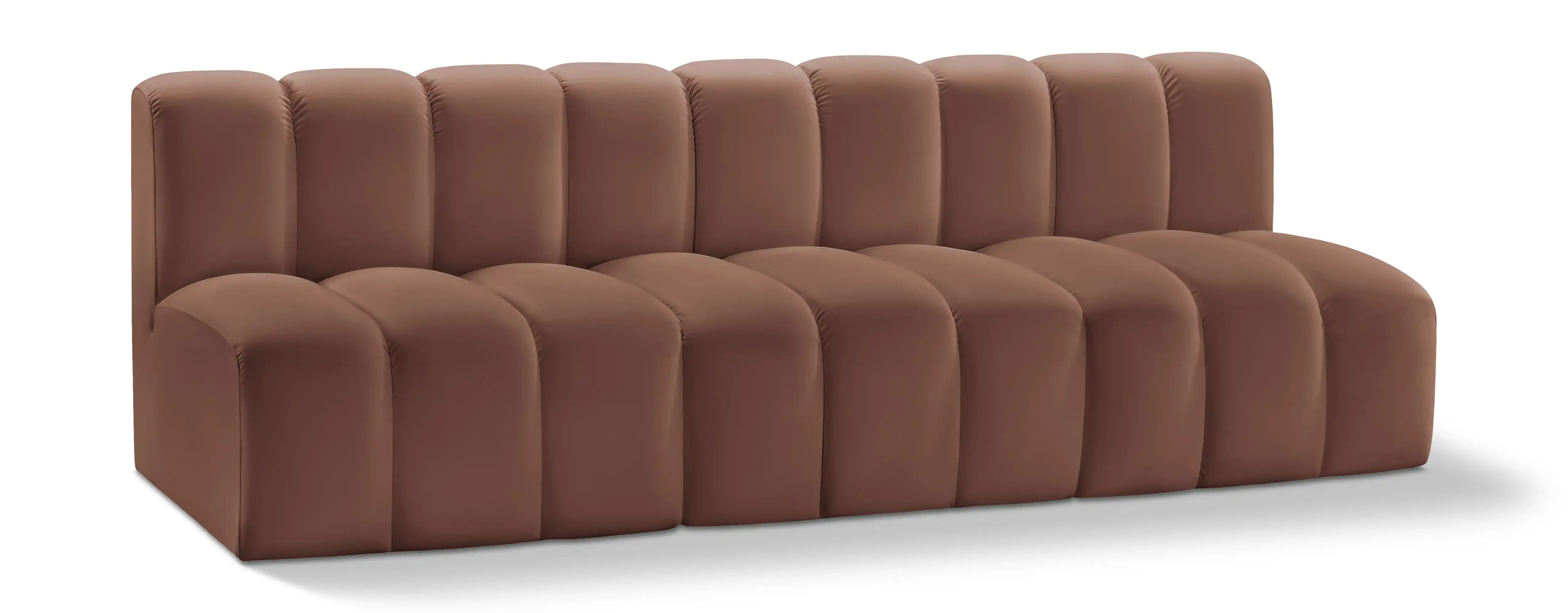Arc - Faux Leather 3 Seats Modular Sofa - Best Buy Furniture