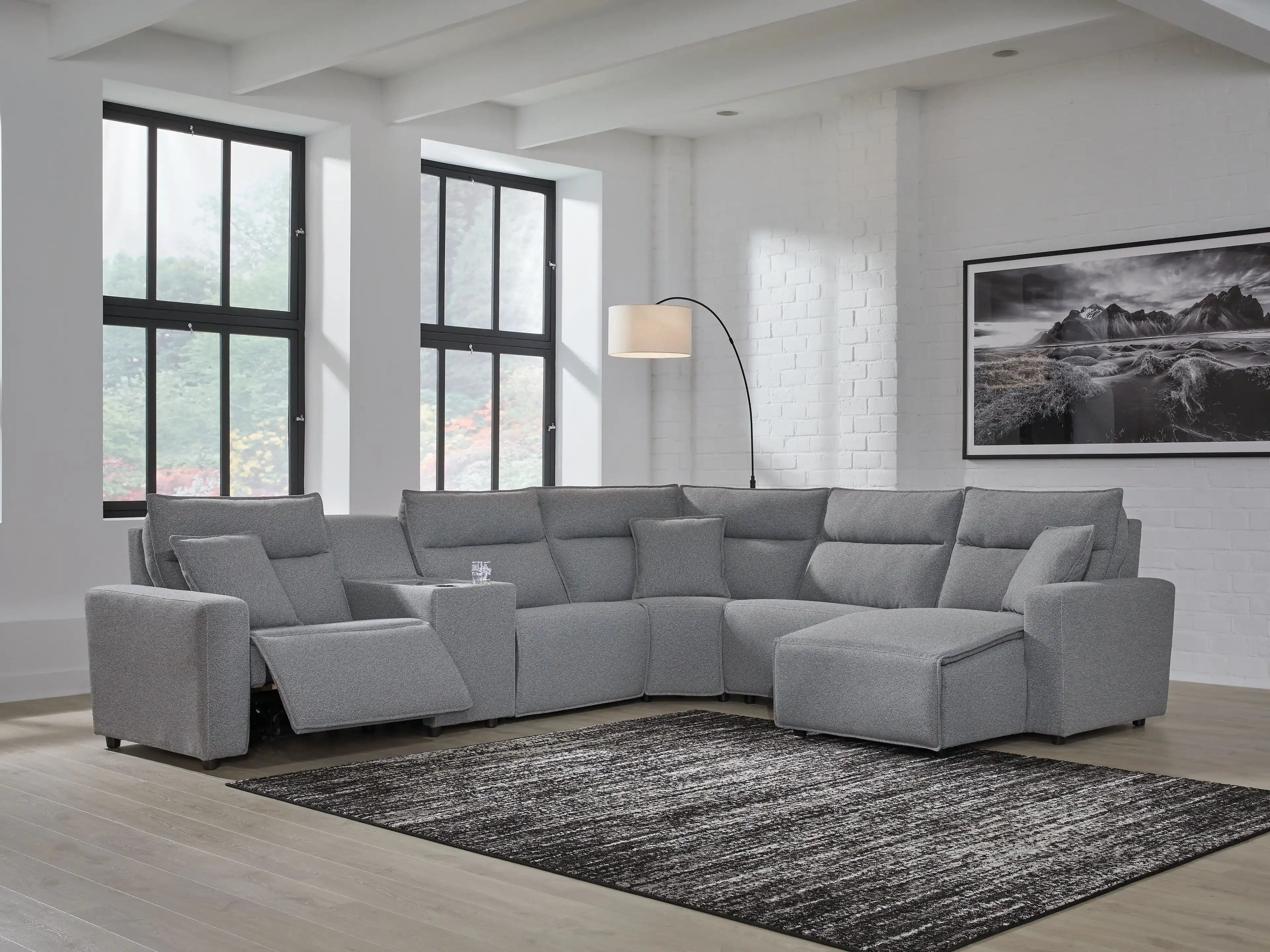 ModMax II - Salt And Pepper - Reclining Sectional - Best Buy Furniture