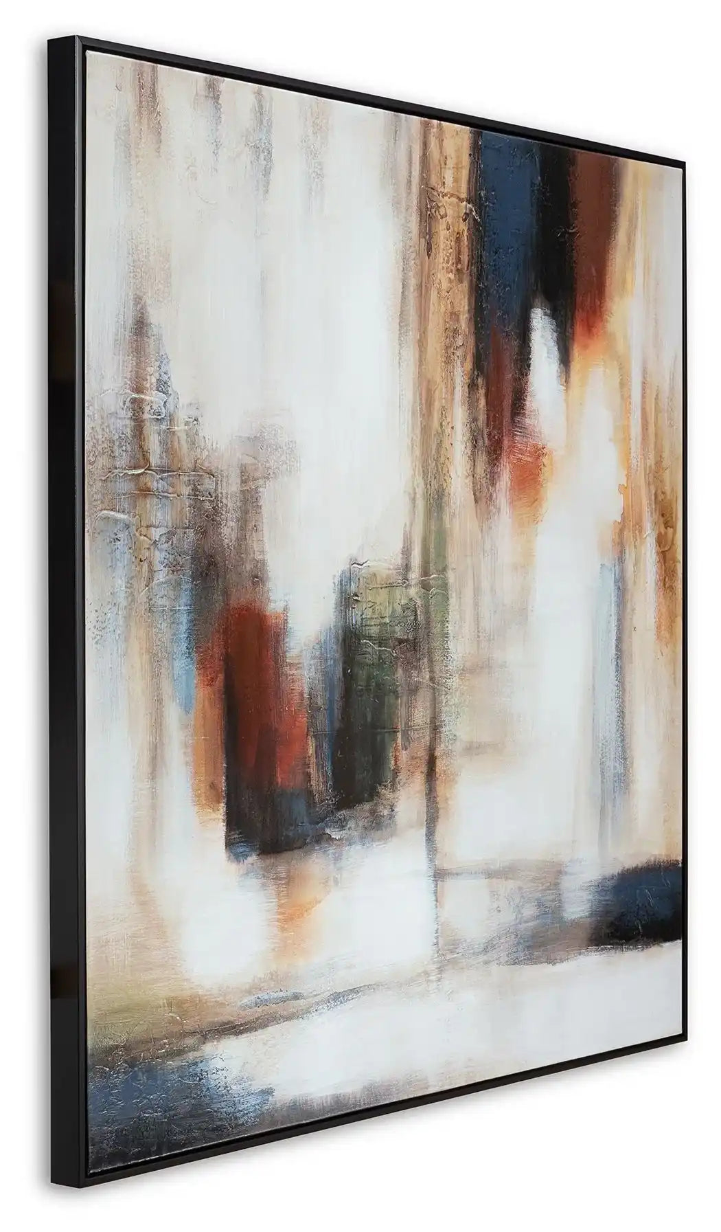 Pigeonford - Wall Art - White / Teal / Gold - Best Buy Furniture
