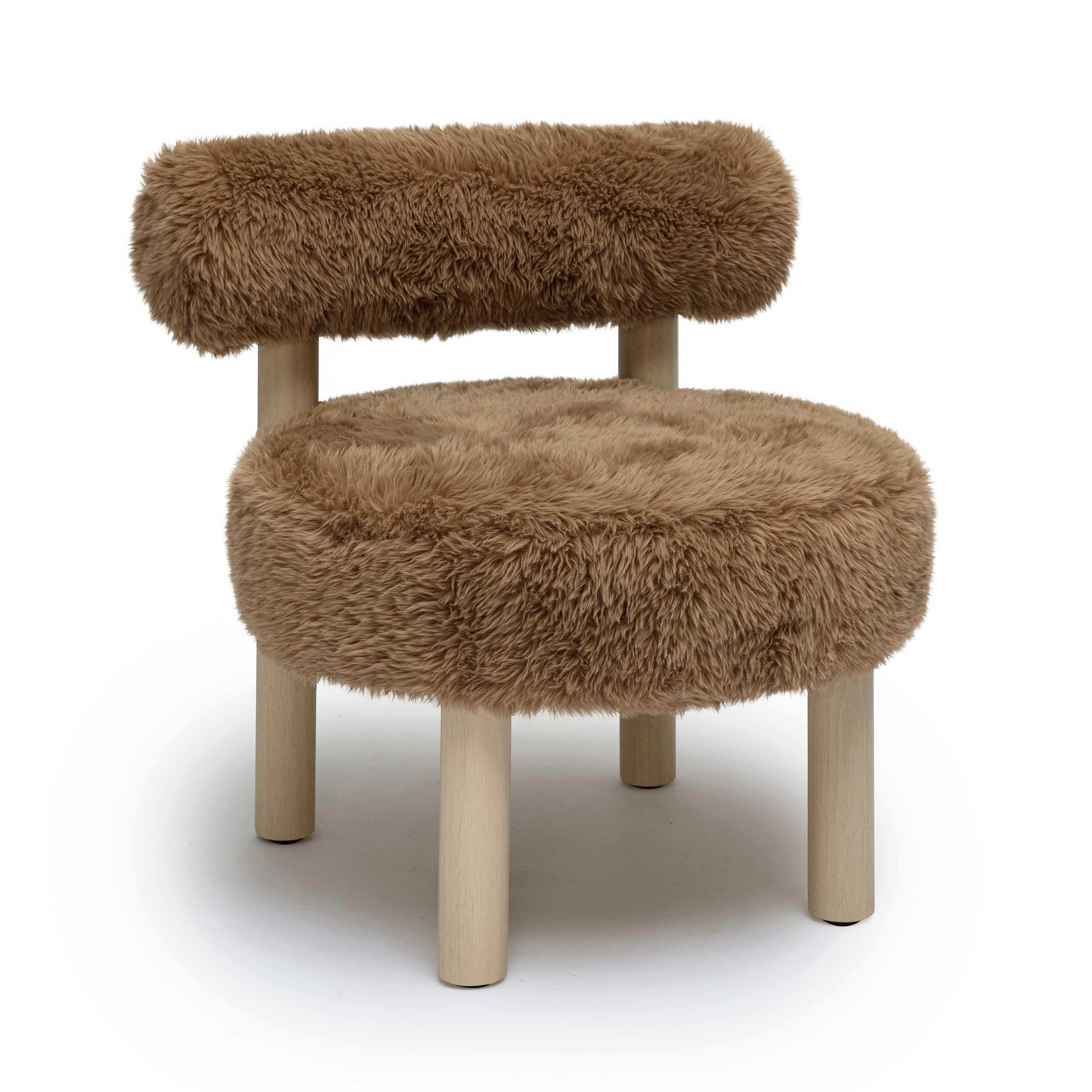 Carmel - Vegan Shearling Accent Chair - Best Buy Furniture