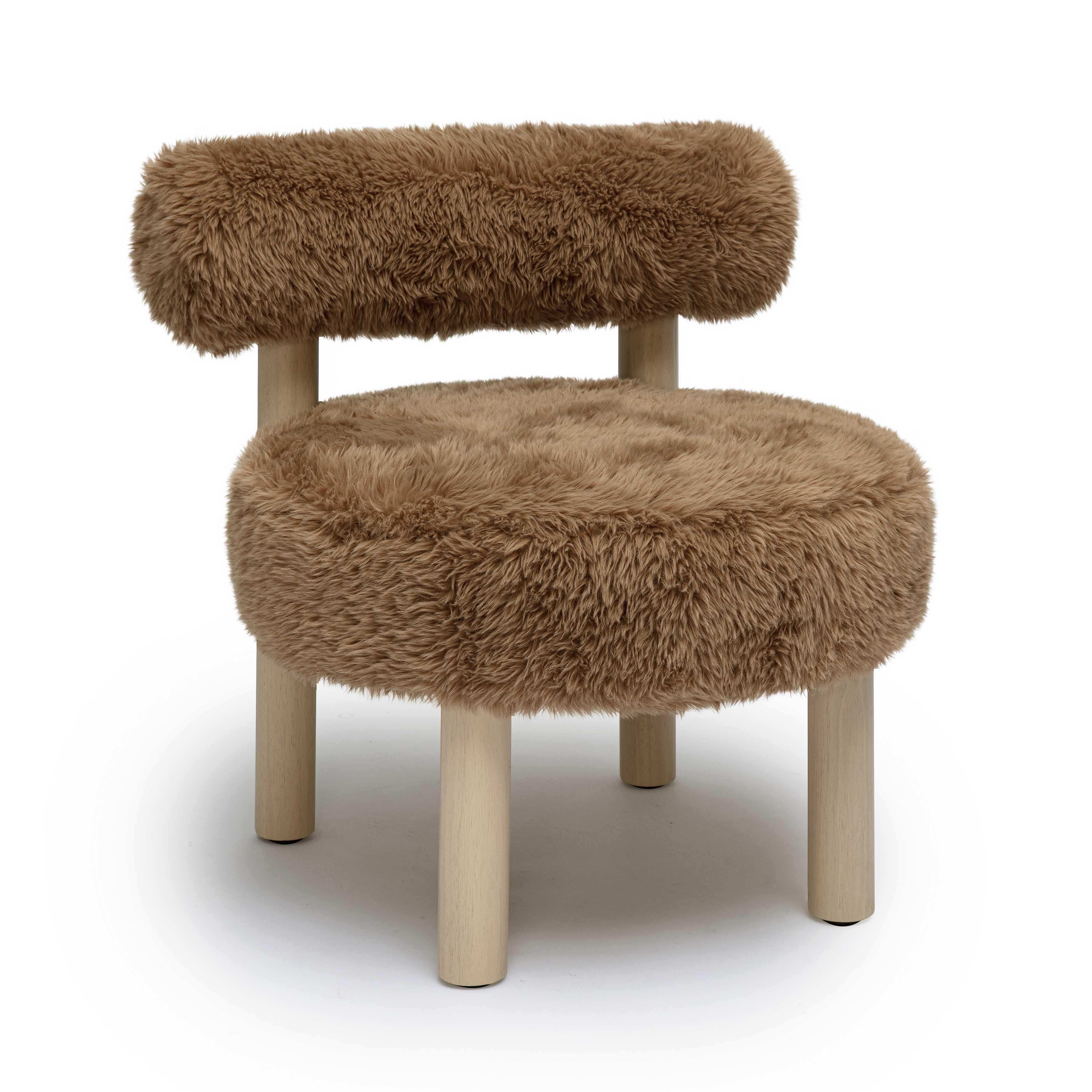 Carmel - Vegan Shearling Accent Chair - Best Buy Furniture