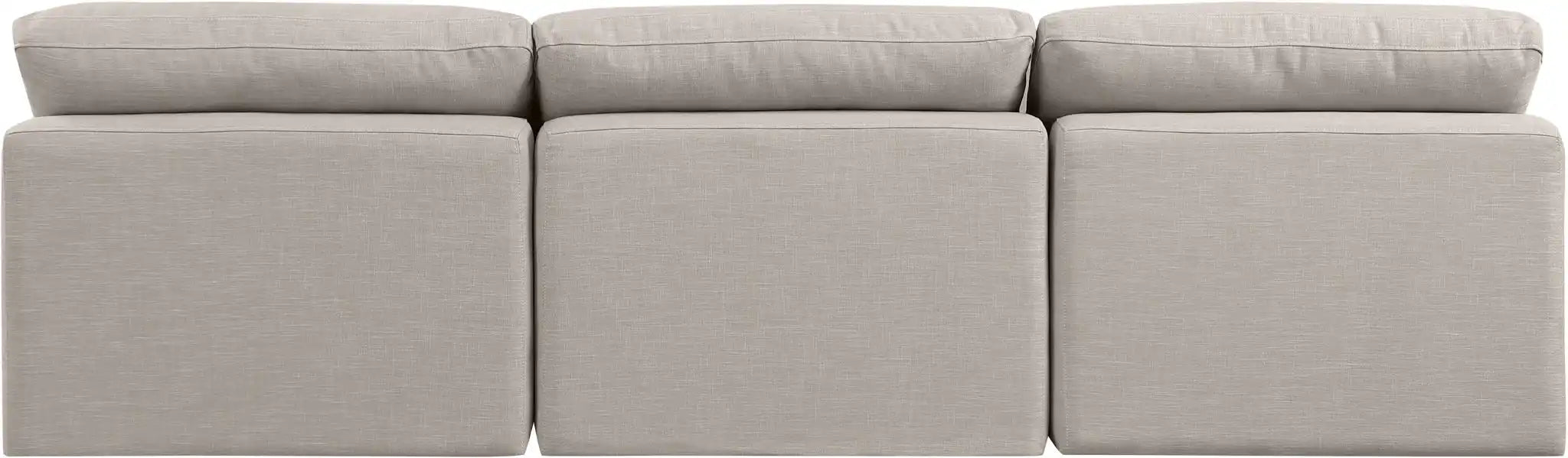 Indulge - Linen 3 Seat Modular Armless Sofa