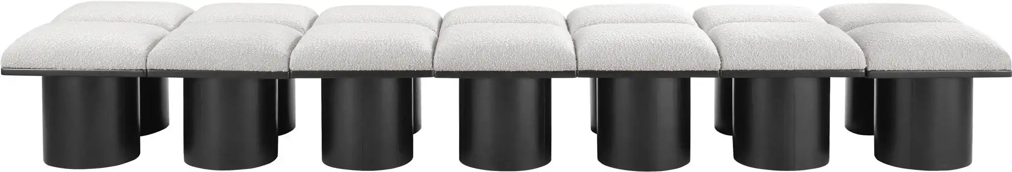 Pavilion - 14 Piece Modular Bench With Black Base