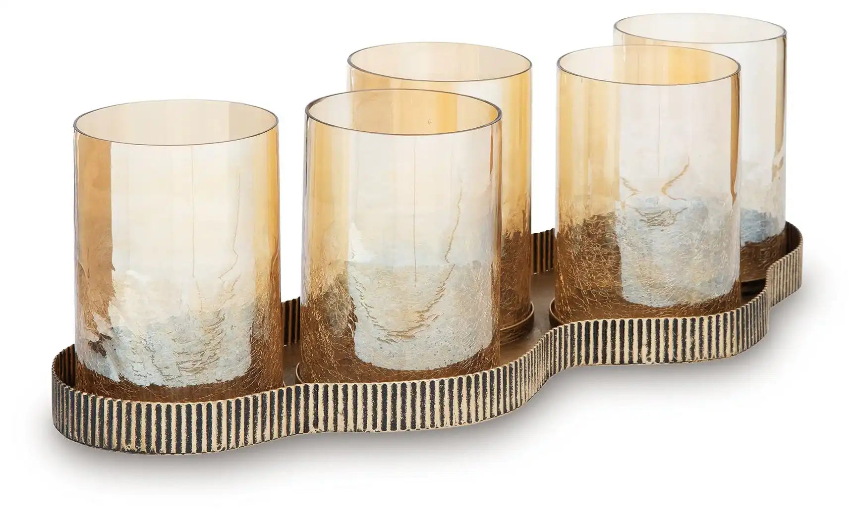 Evereton - Candle Holder - Antique Gold Finish - Best Buy Furniture