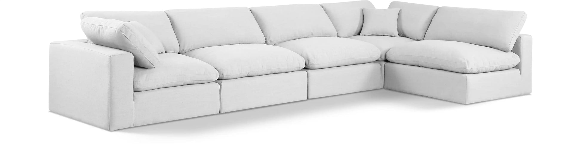 Comfy - 5 Piece Linen Modular Sectional - Best Buy Furniture