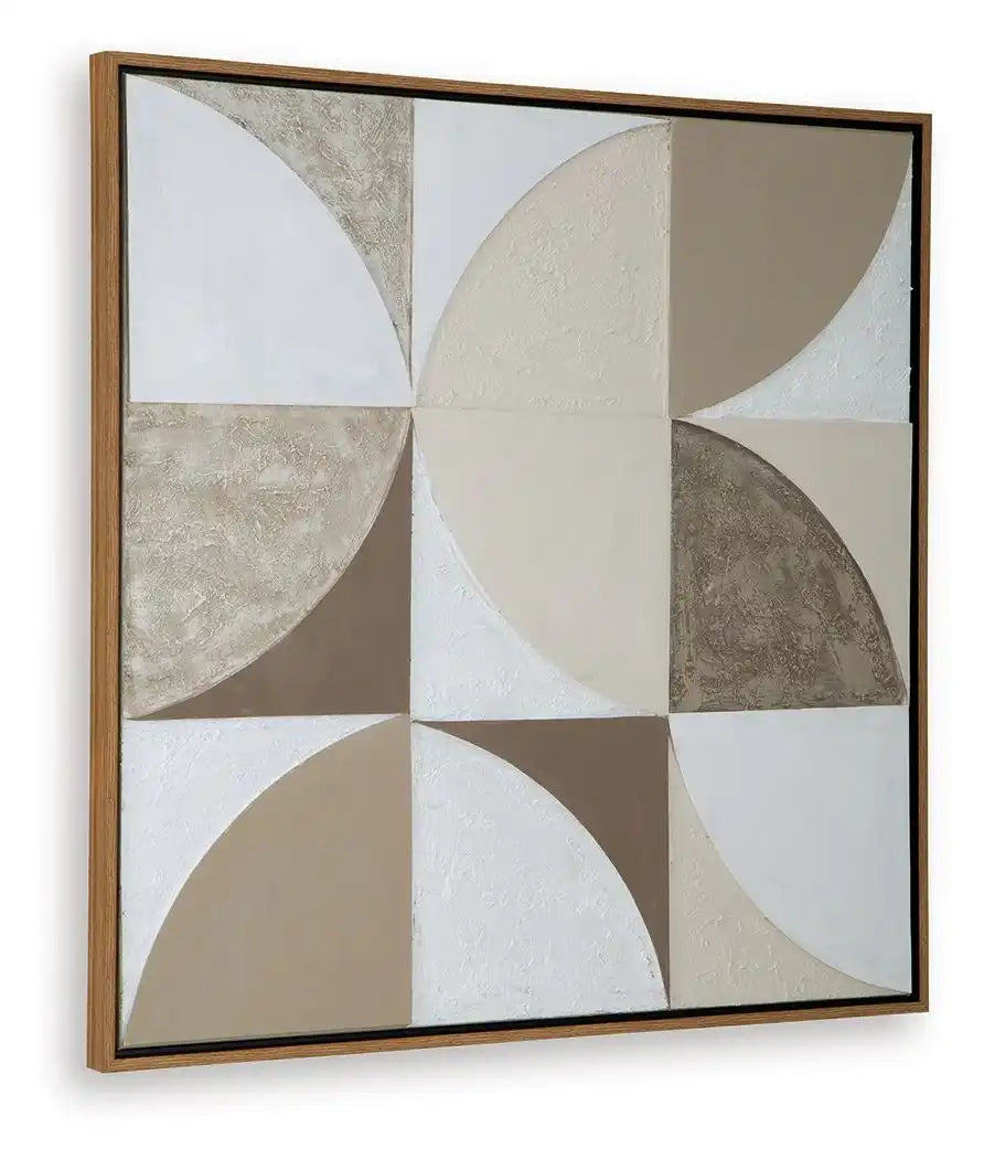 Harelman - Wall Art - Tan / Taupe / White - Best Buy Furniture