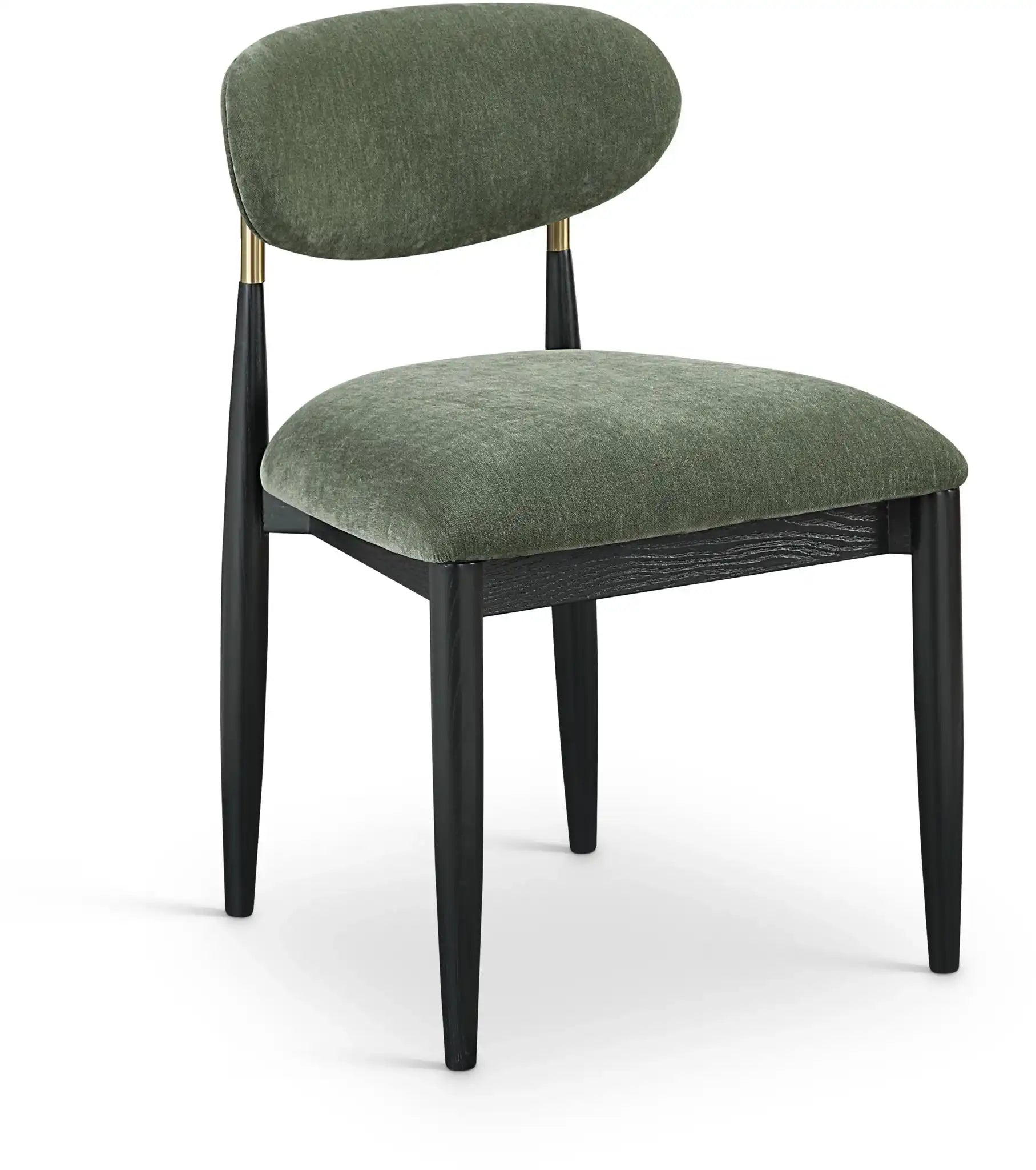 Riccio - Fabric Dining Side Chair (Set of 2) - Black And Gold Frame - Best Buy Furniture