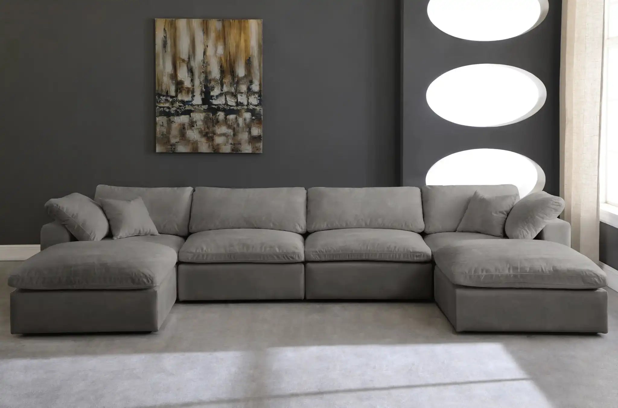 Cozy - 6 Piece Modular Double Chaise Sectional