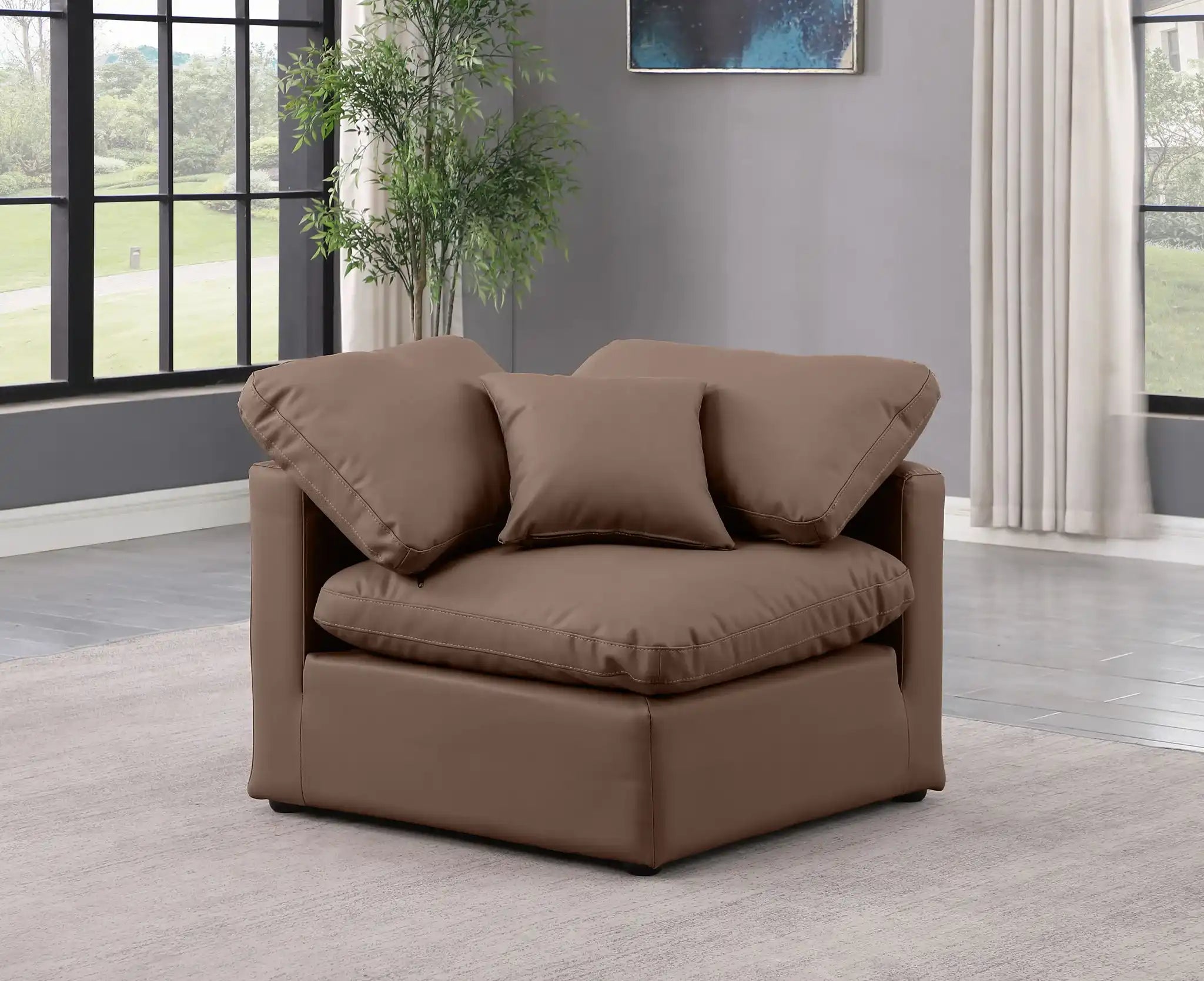 Indulge - Faux Leather Corner Chair