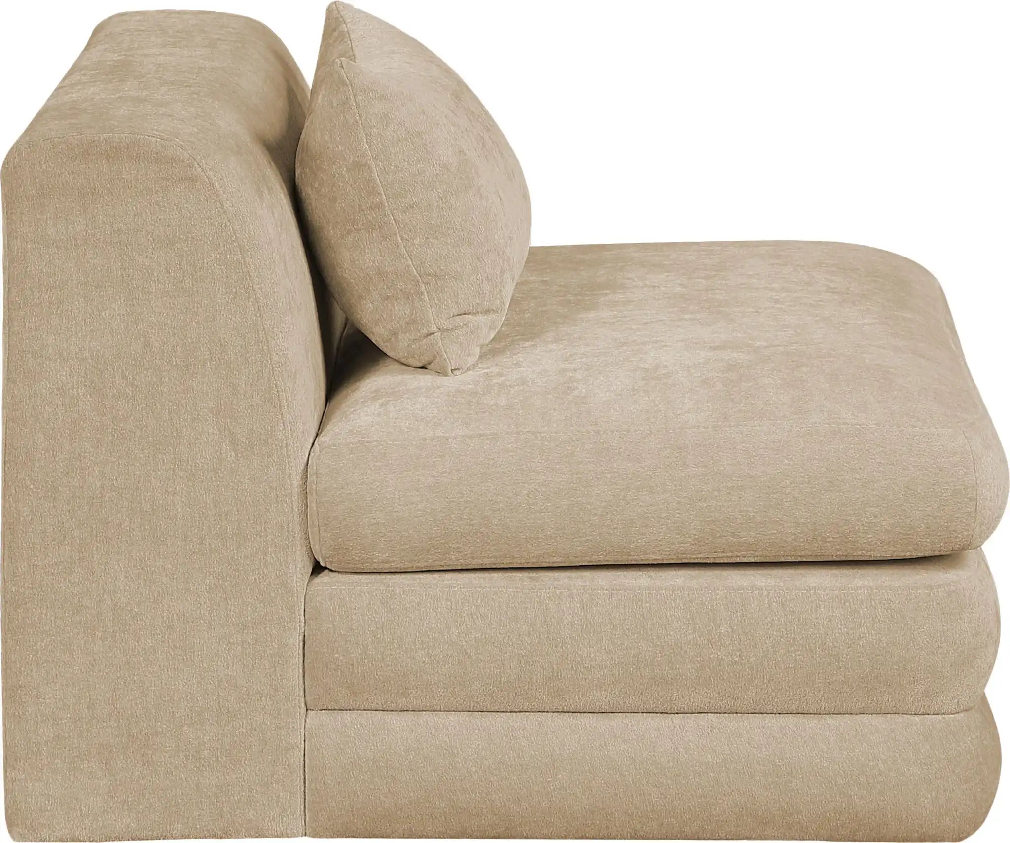 Stellar - Chenille Fabric Upholstered Modular Armless Chair