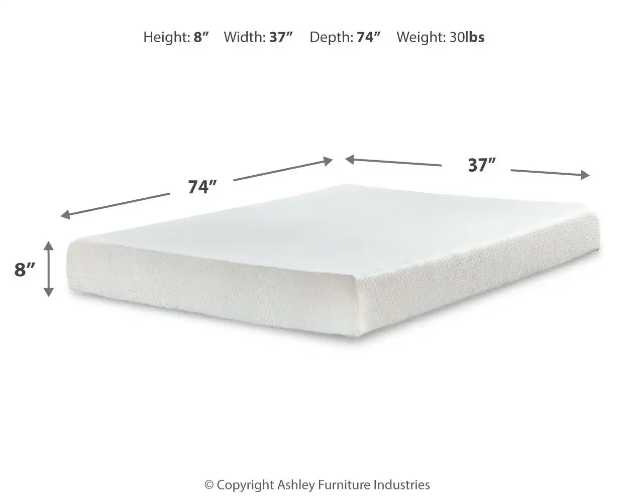 Chime 8 Inch Memory Foam - Medium Memory Foam Mattress - Best Buy Furniture
