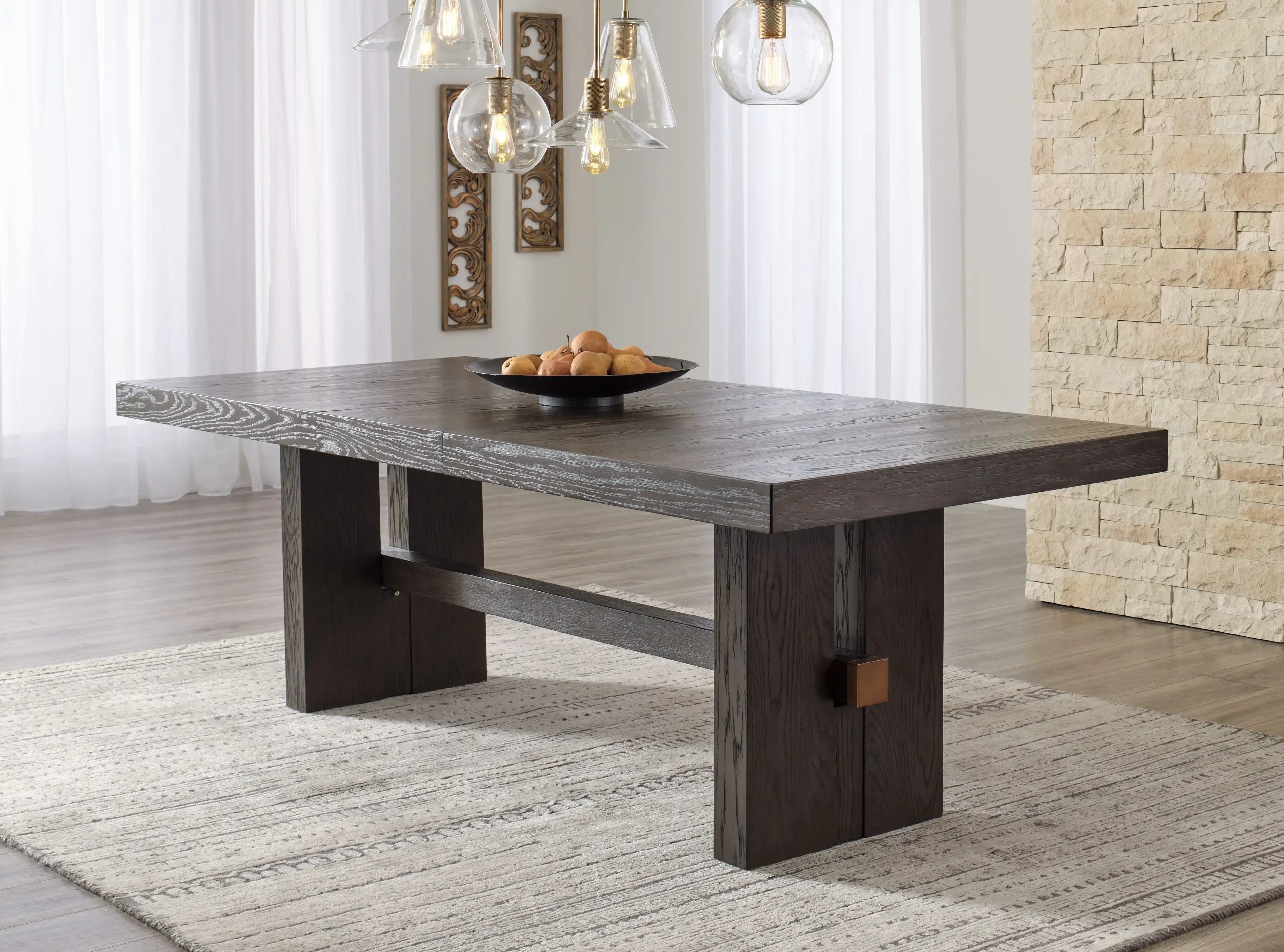Burkhaus - Rectangular Dining Room Extension Table - Dark Brown - Best Buy Furniture