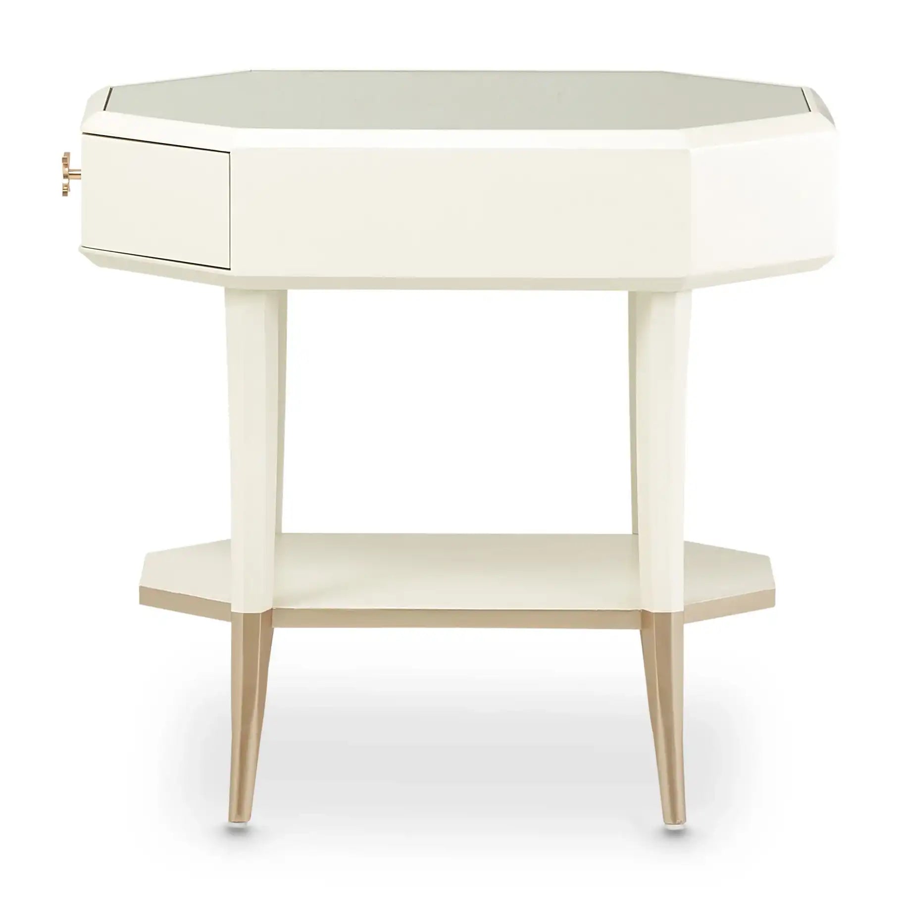 La Rachelle - Octagonal End Table - Champagne - Best Buy Furniture