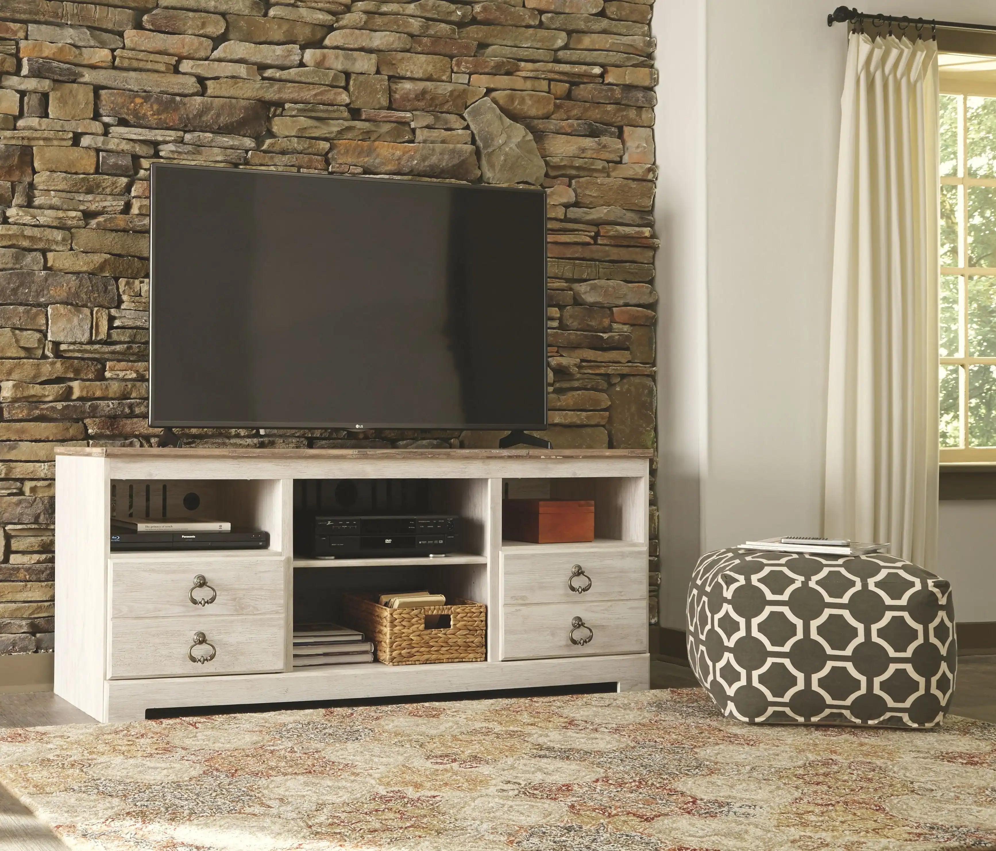 Willowton - TV Stand With Fireplace Option - Best Buy Furniture