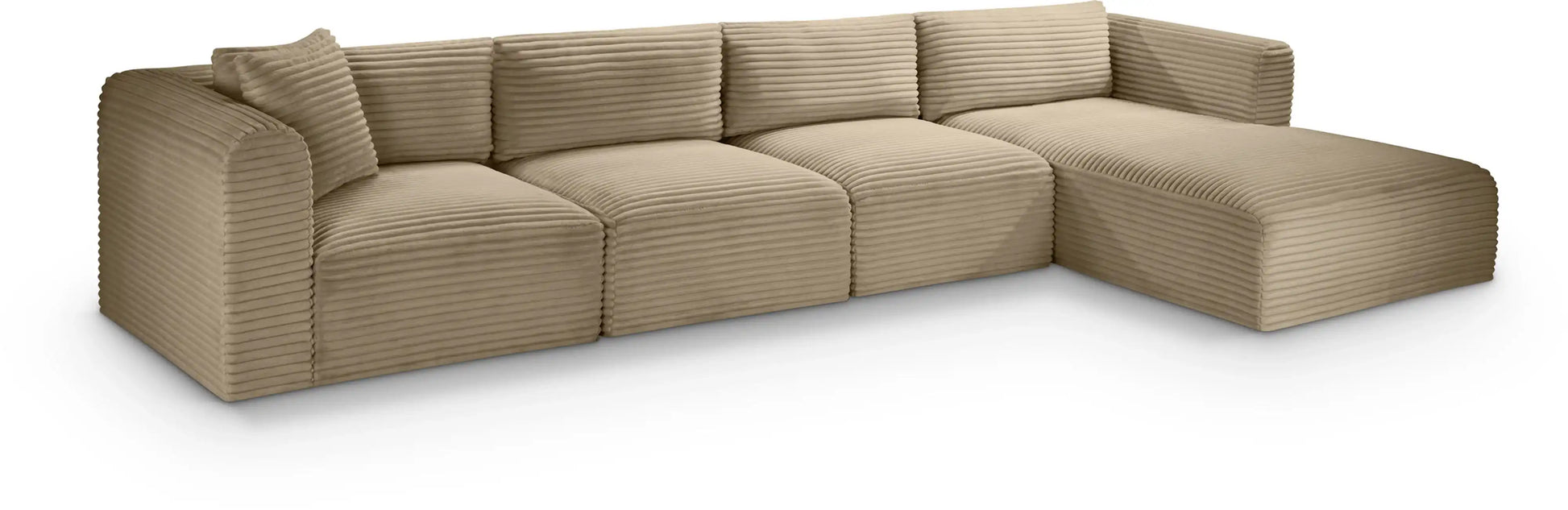 Shaggy - Fabric 4 Piece Modular Sectional - Best Buy Furniture