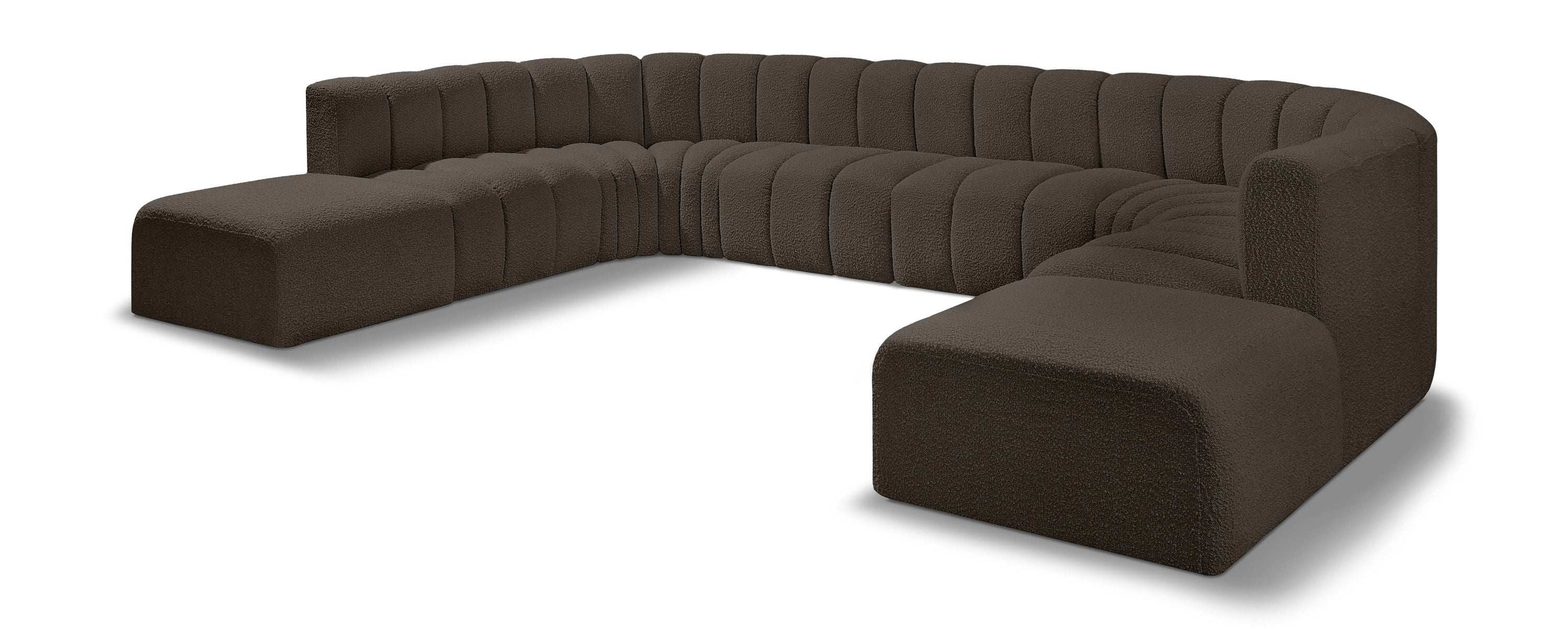 Arc - Boucle Fabric Modular Sectional - Best Buy Furniture