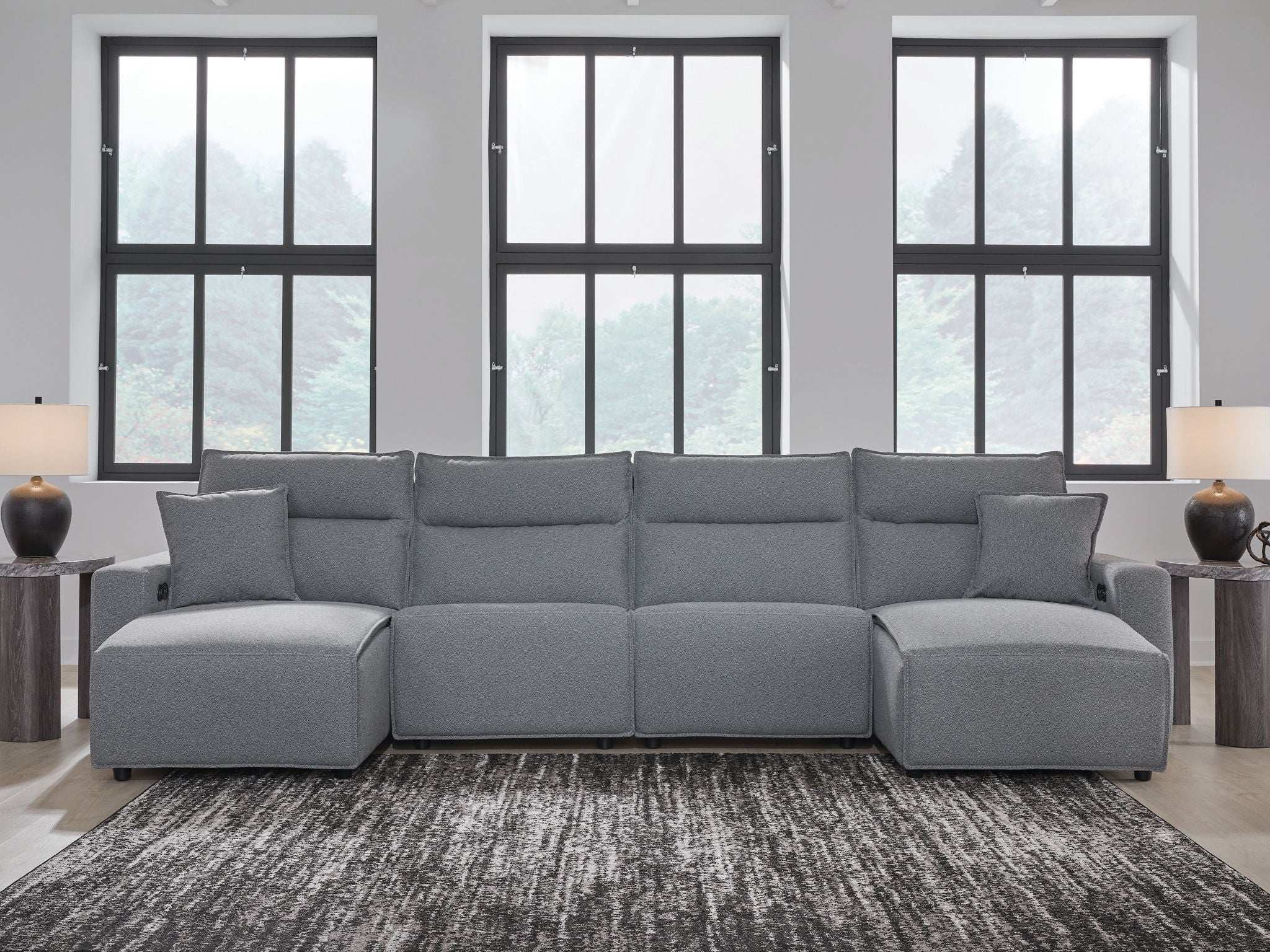 ModMax II - Salt And Pepper - Reclining Sectional - Best Buy Furniture