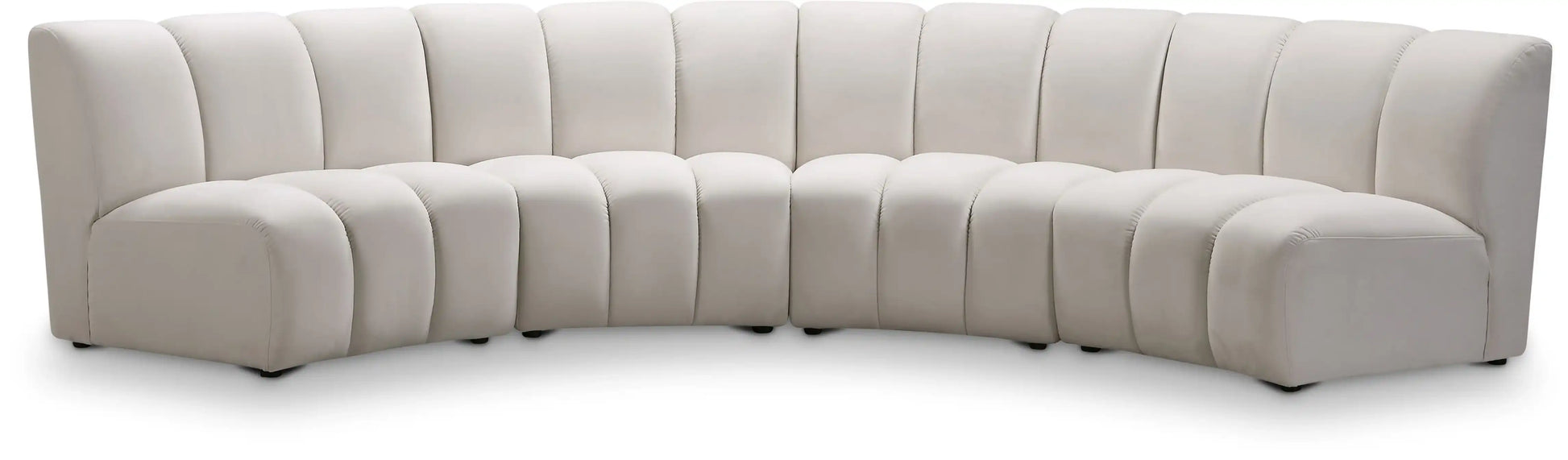 Infinity - 4 Piece Velvet Modular Sectional - Best Buy Furniture