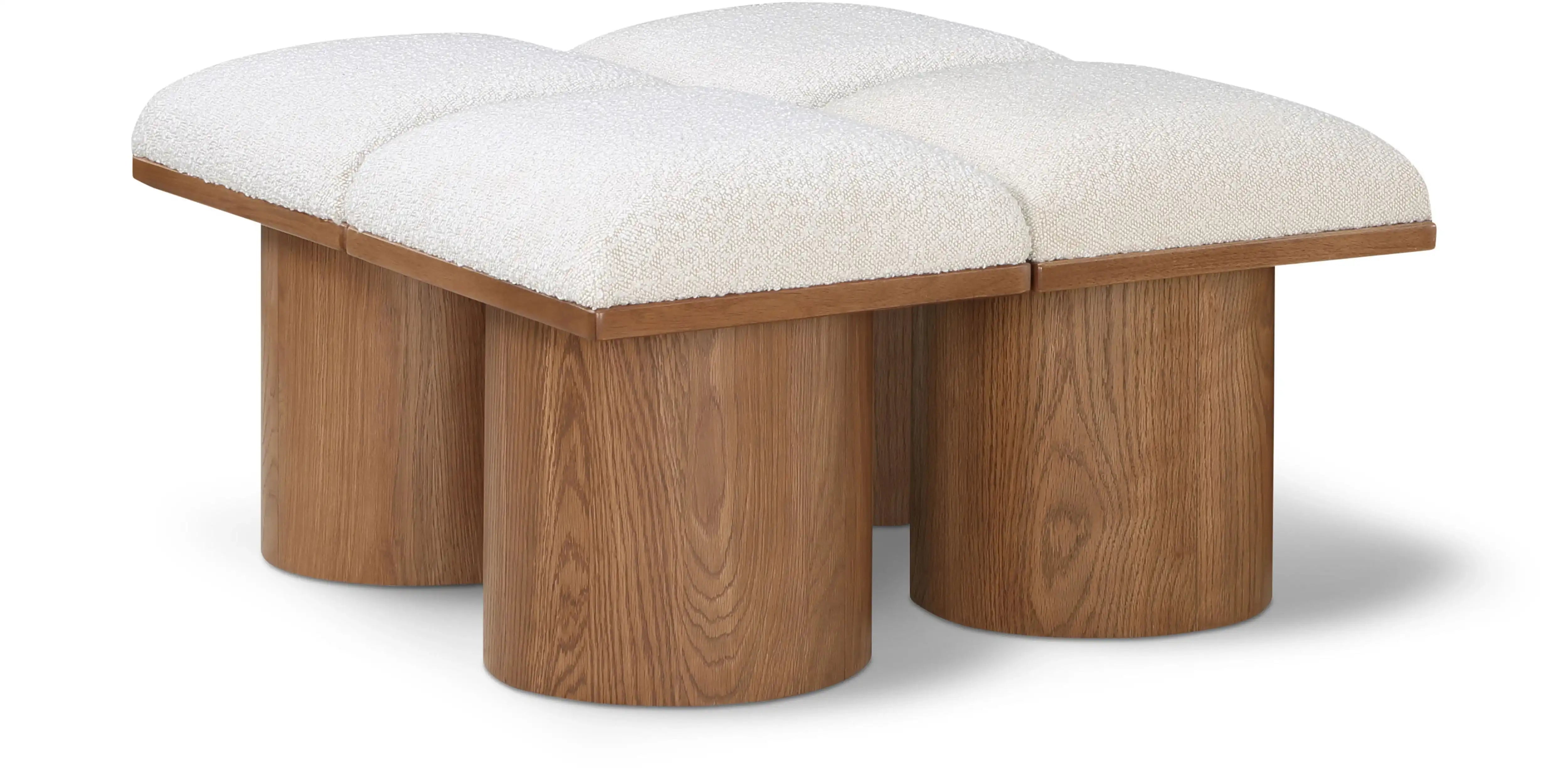 Pavilion - 4 Piece Modular Bench With Brown Base - Best Buy Furniture