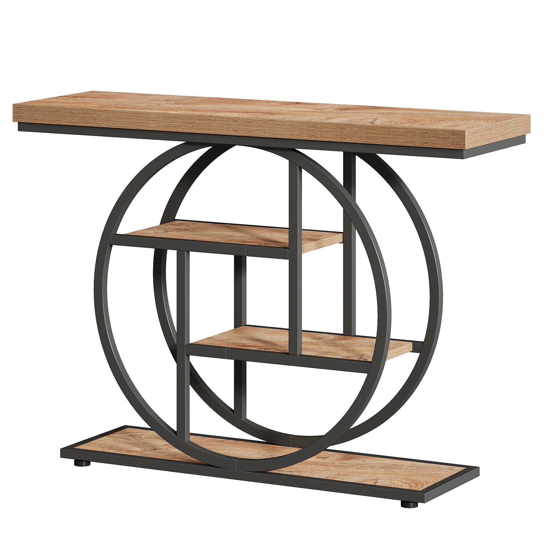 Console Table With 4 Tier Design For Living Hallway