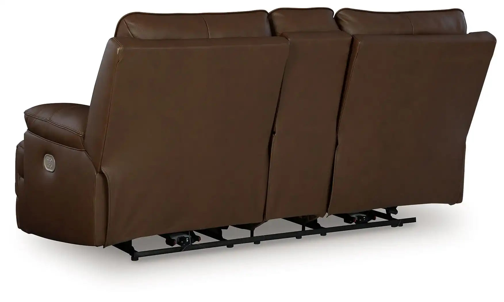 Vonryan - Power Reclining Loveseat With Console / Adj Headrest - Tobacco - Best Buy Furniture