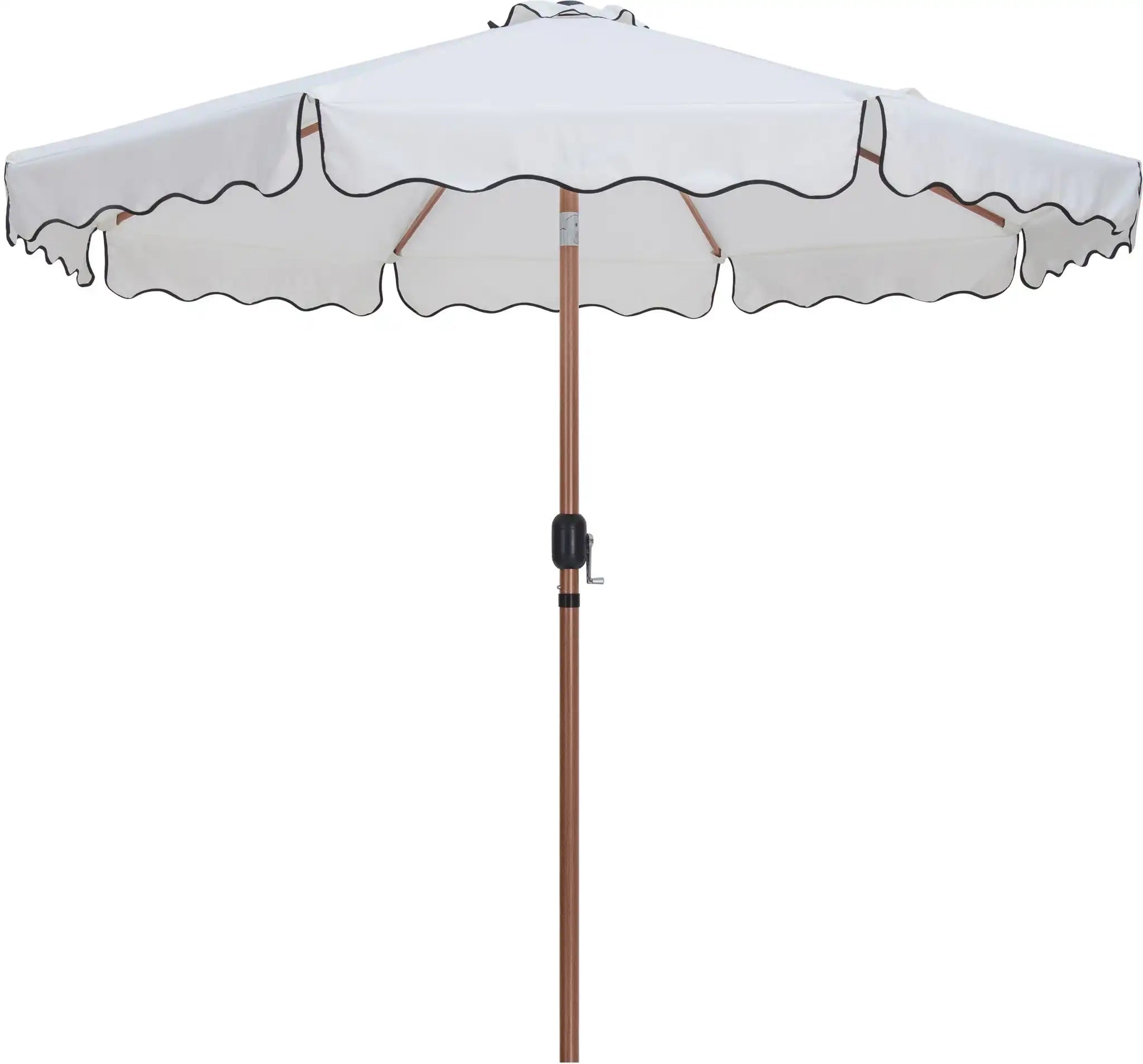 Amalfi - Patio Umbrella - White Base / Light Brown Pole