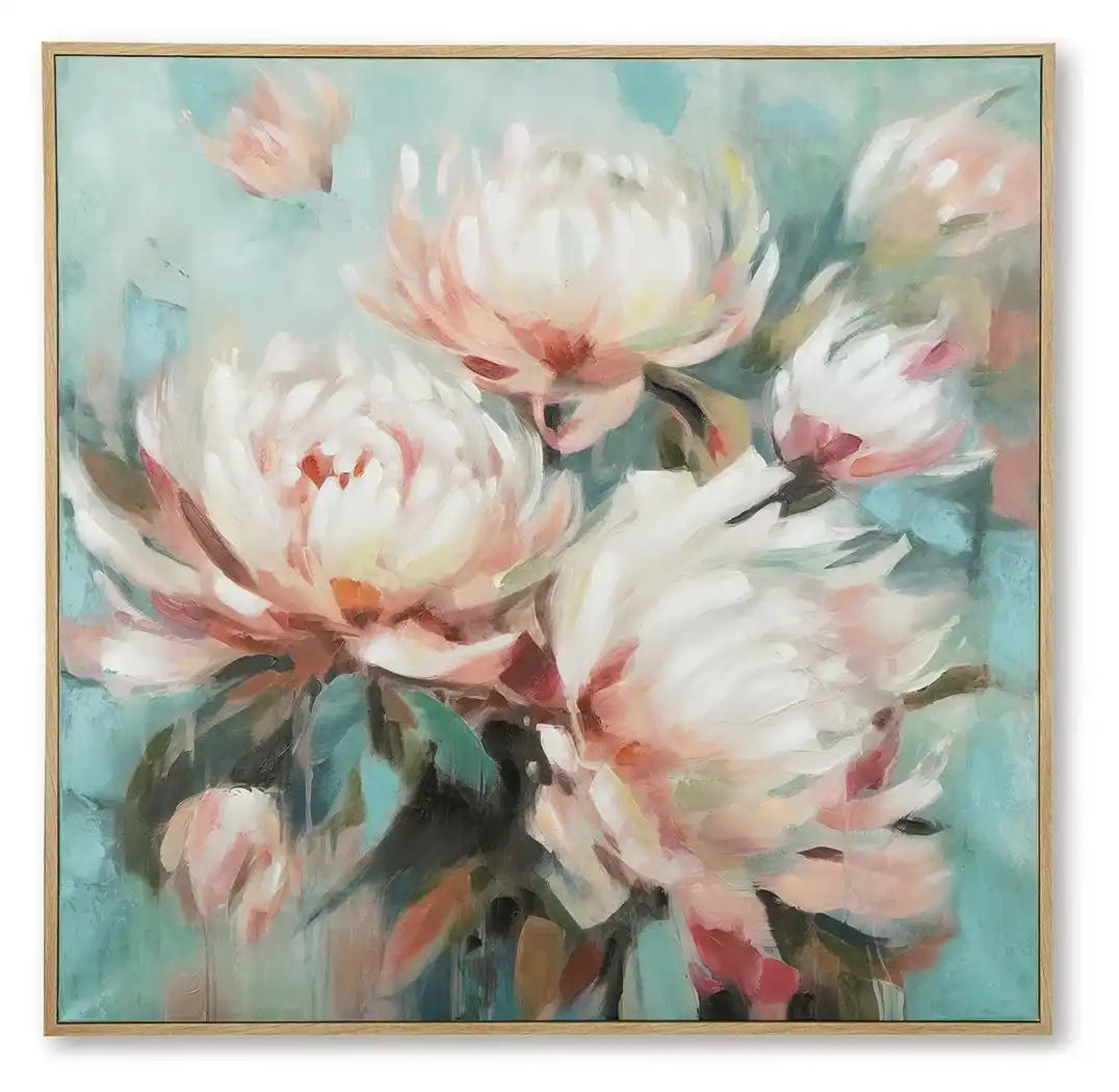 Parryville - Wall Art - Aqua / Pink - Best Buy Furniture