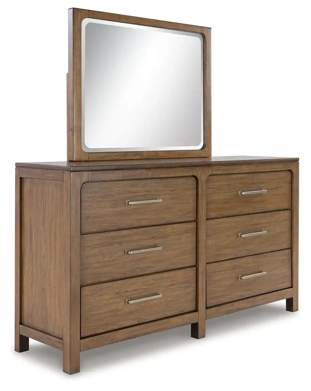 Cabalynn - Dresser And Mirror - Light Brown - Best Buy Furniture