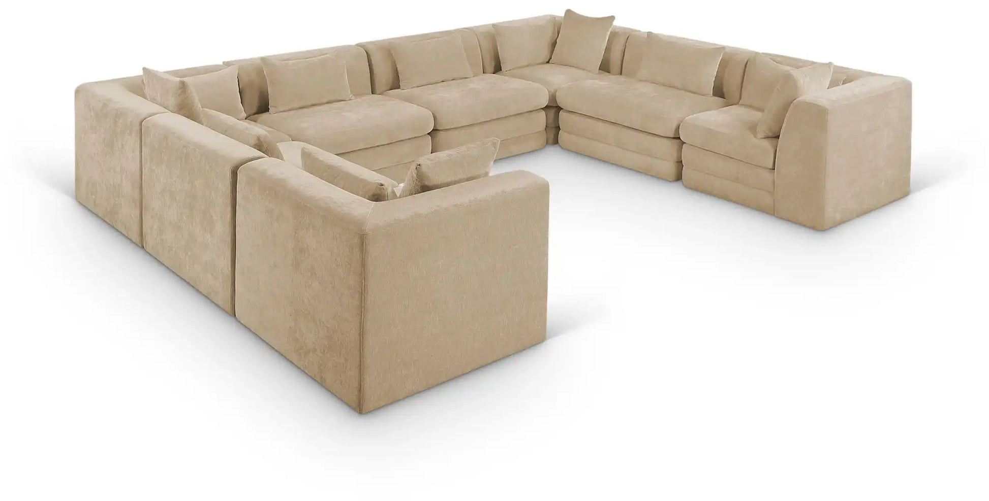 Stellar - 8 Piece Chenille Fabric Upholstered Modular Sectional - Best Buy Furniture