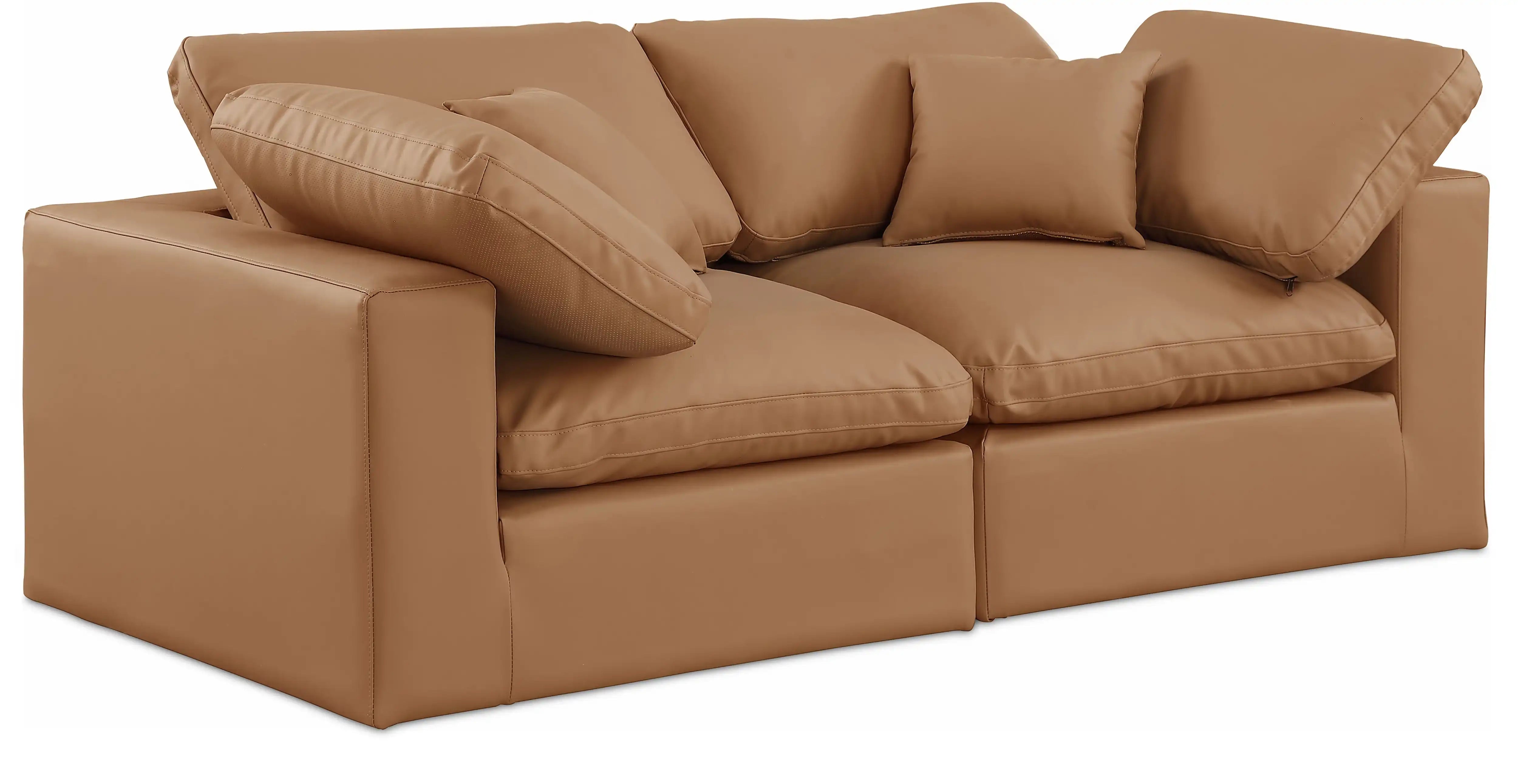 Comfy - Faux Leather Modular Sofa 2 Seats - Best Buy Furniture