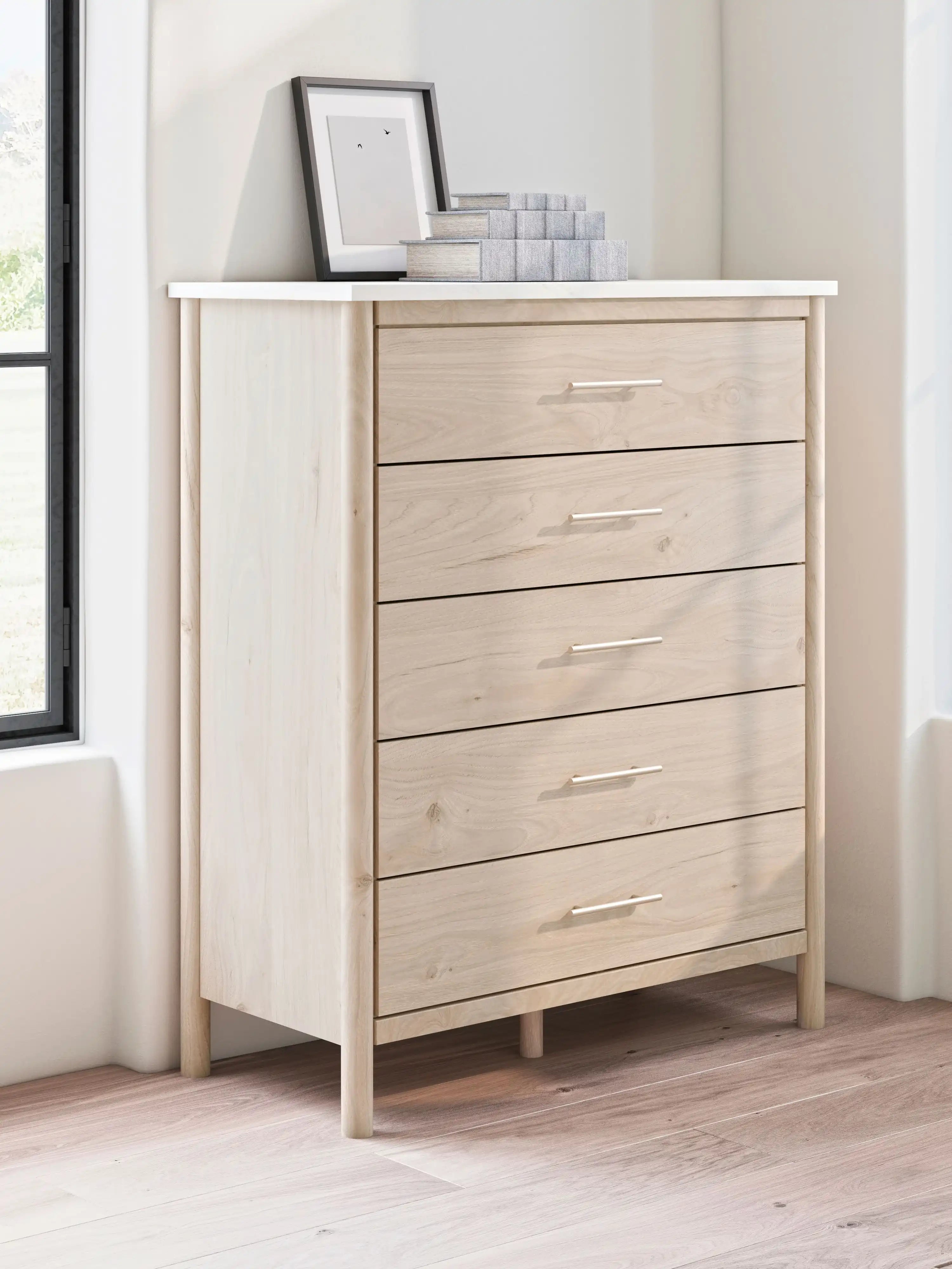 Cadmori - Five Drawer Wide Chest - Best Buy Furniture