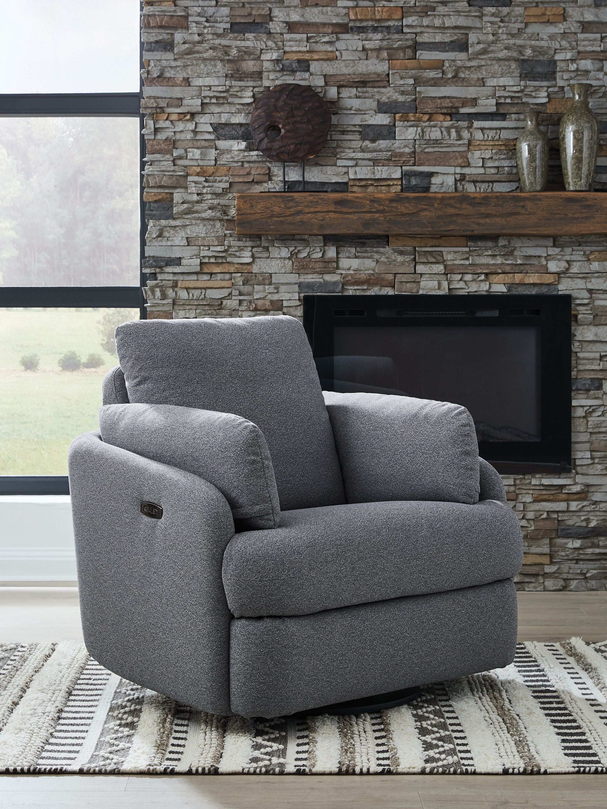 Alainmont Next-Gen Nuvella - Swivel Power Recliner - Best Buy Furniture