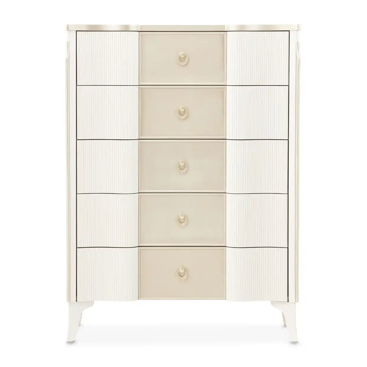 La Marisia - 5-Drawer Chest - Creamy Pearl - Best Buy Furniture