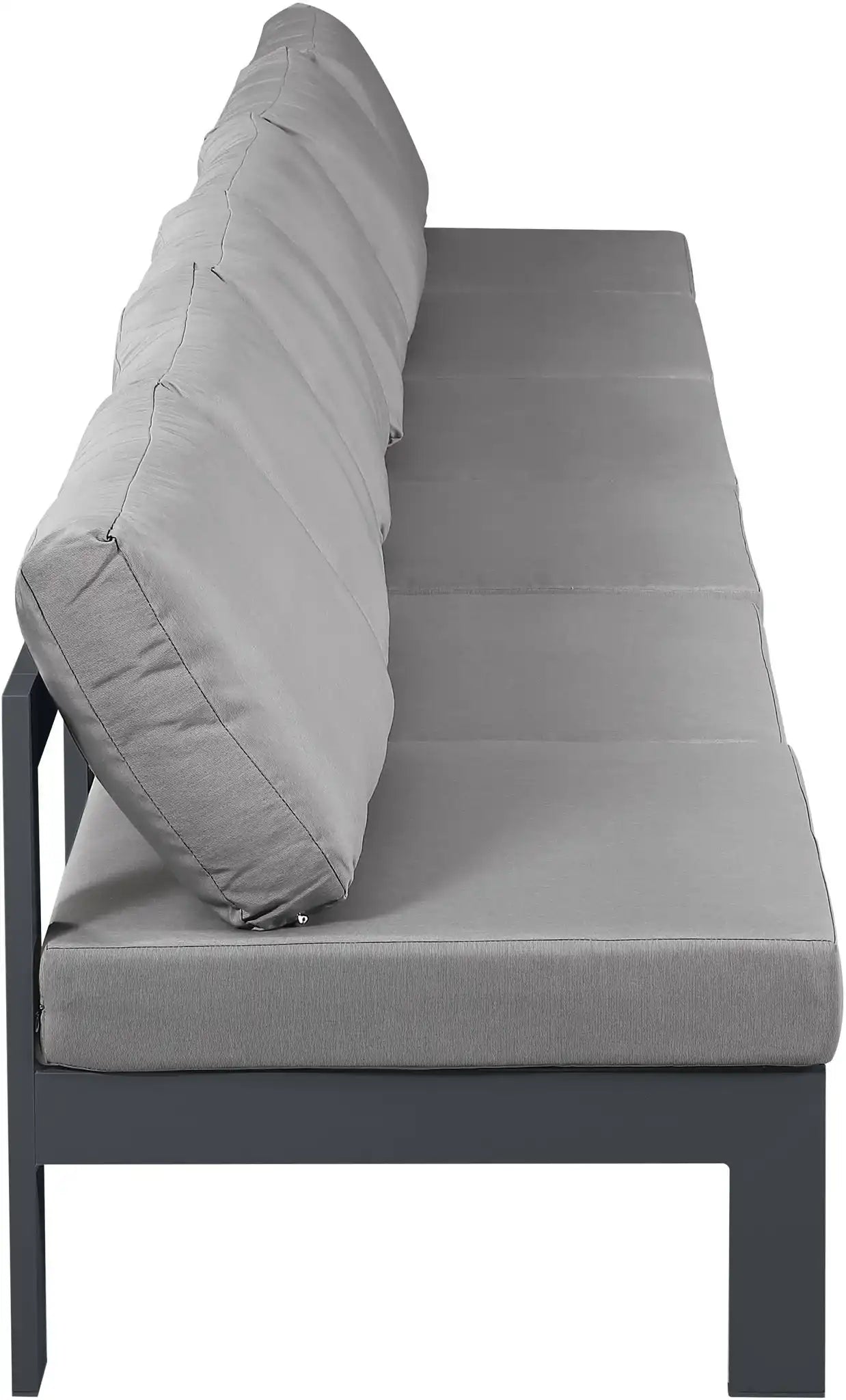 Nizuc - Outdoor Patio 6 Seat Armless Modular Sofa With Gray Frame