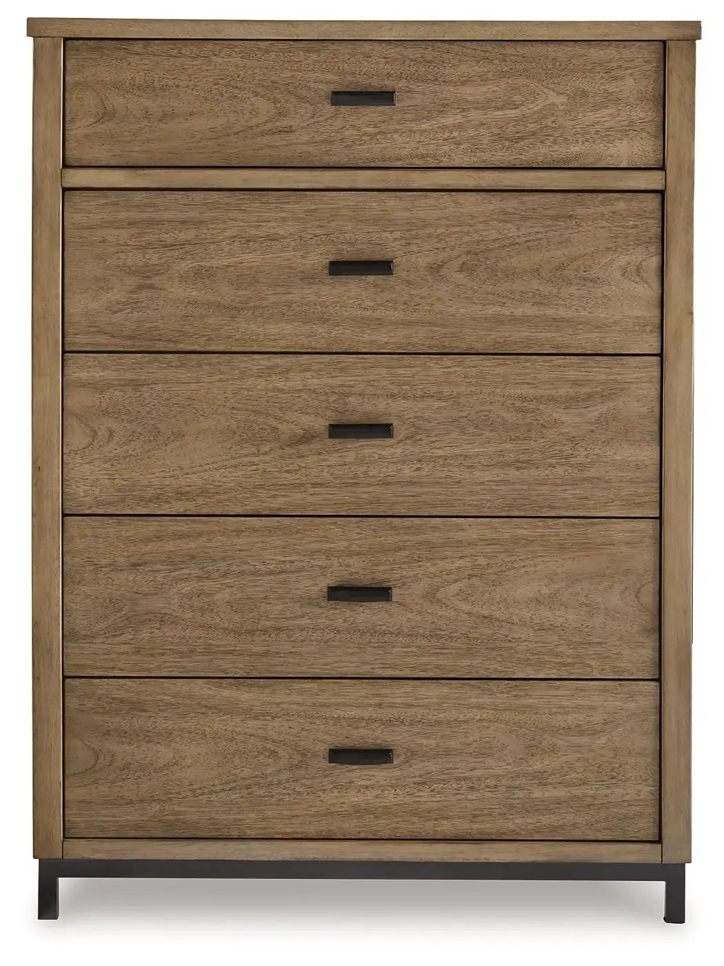 Tomtyn - Five Drawer Chest - Light Brown - Best Buy Furniture