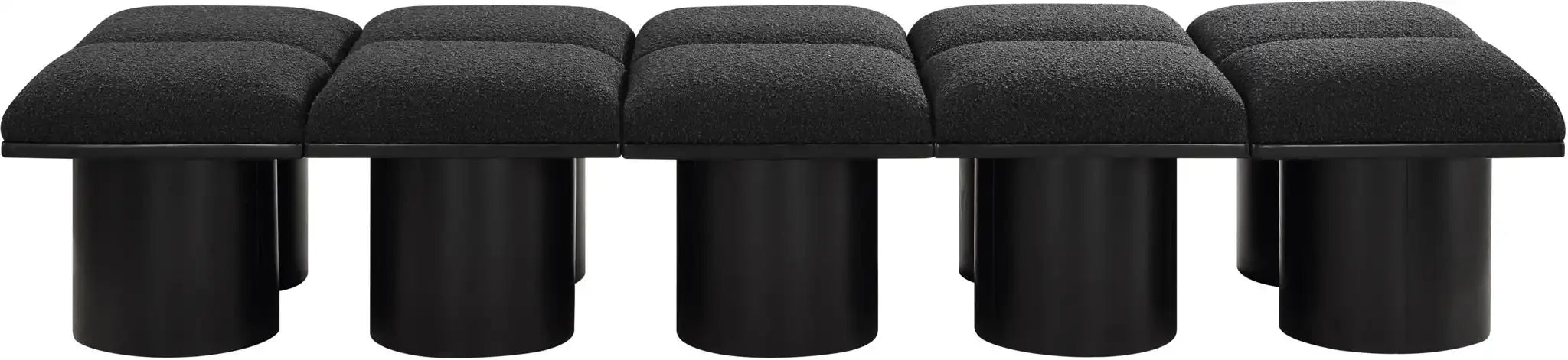 Pavilion - 10 Piece Modular Bench With Black Base
