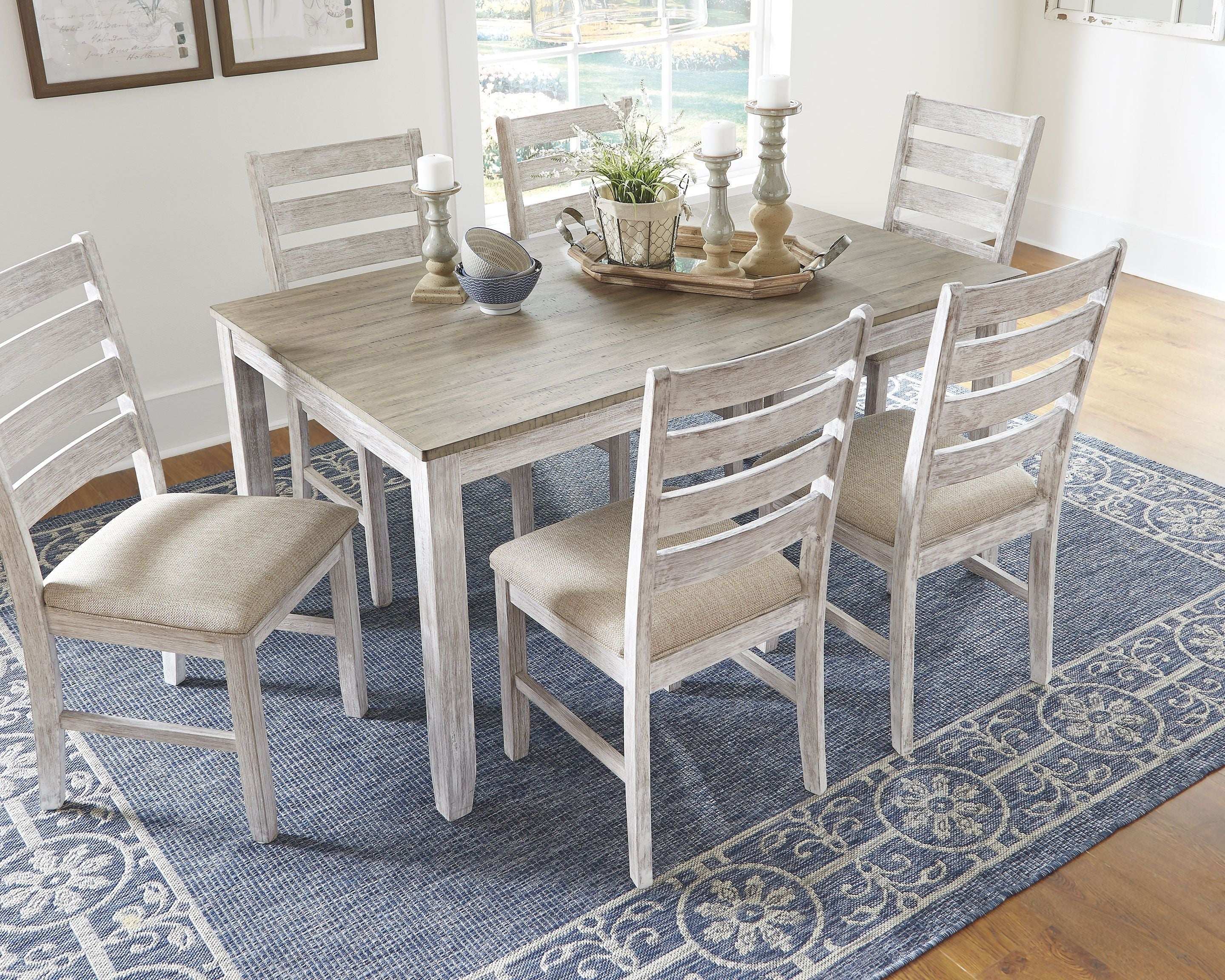 Skempton - Dining Room Table Set (Set of 7) - White - Best Buy Furniture