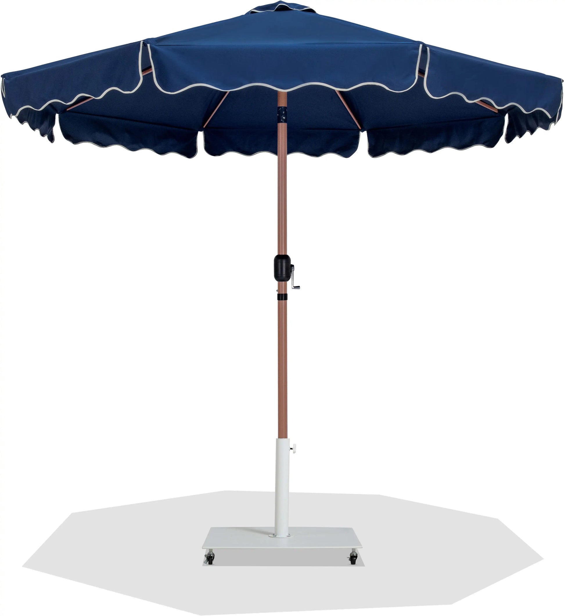 Amalfi - Aluminum Patio Umbrella - White Base / Light Brown Pole - Best Buy Furniture