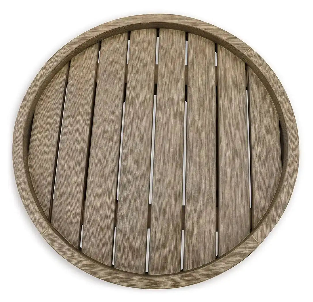 Marina Sun - Round End Table - Beige - Best Buy Furniture
