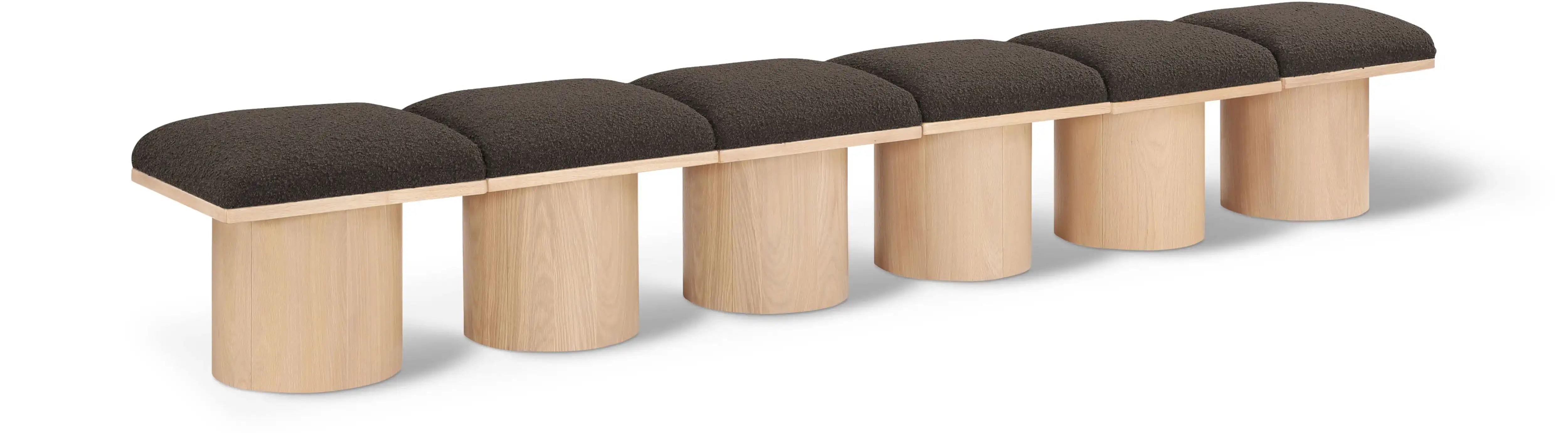 Pavilion - 6 Piece Modular Bench With Natural Base - Best Buy Furniture