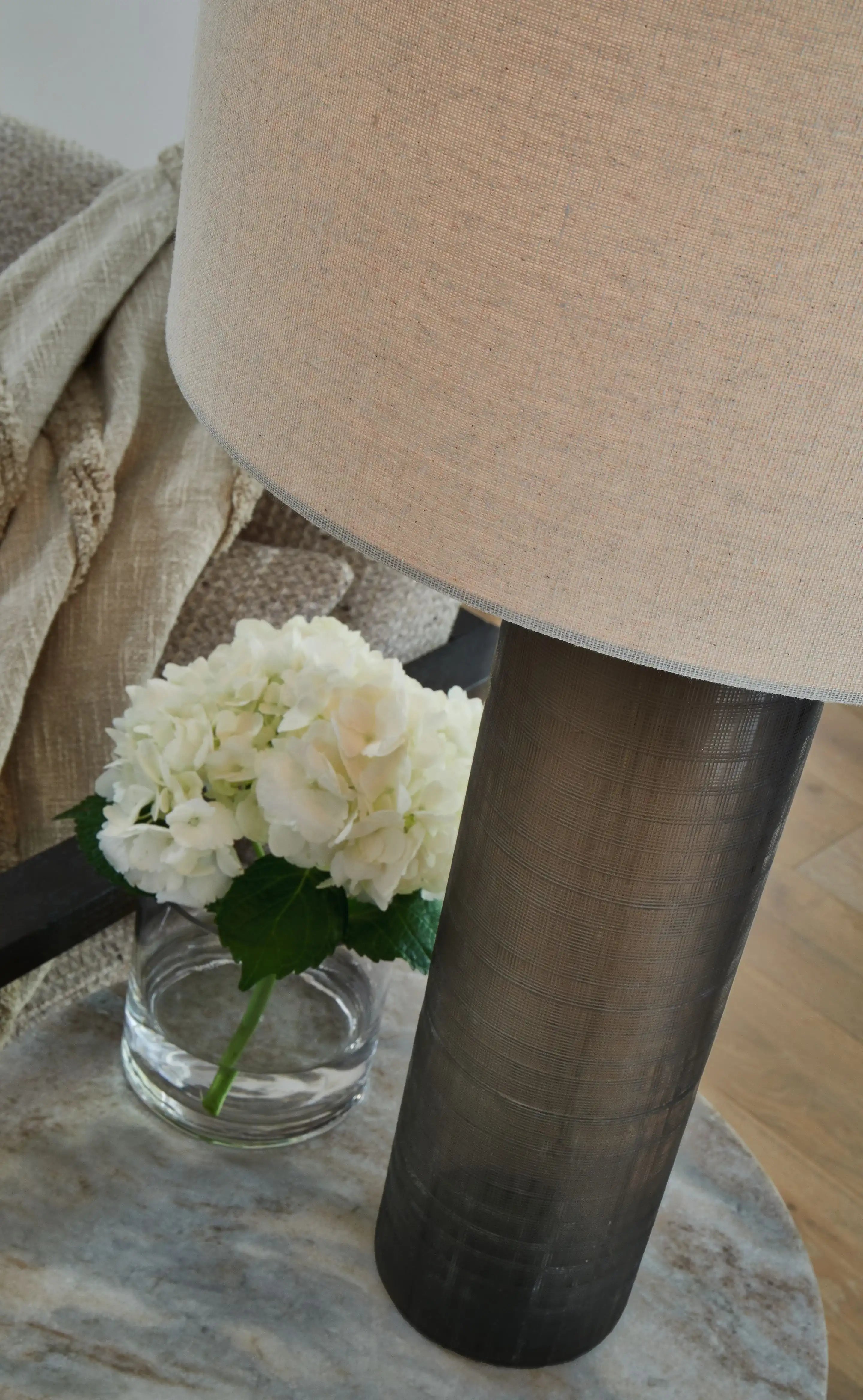 Dingerly - Glass Table Lamp - Brown - Best Buy Furniture