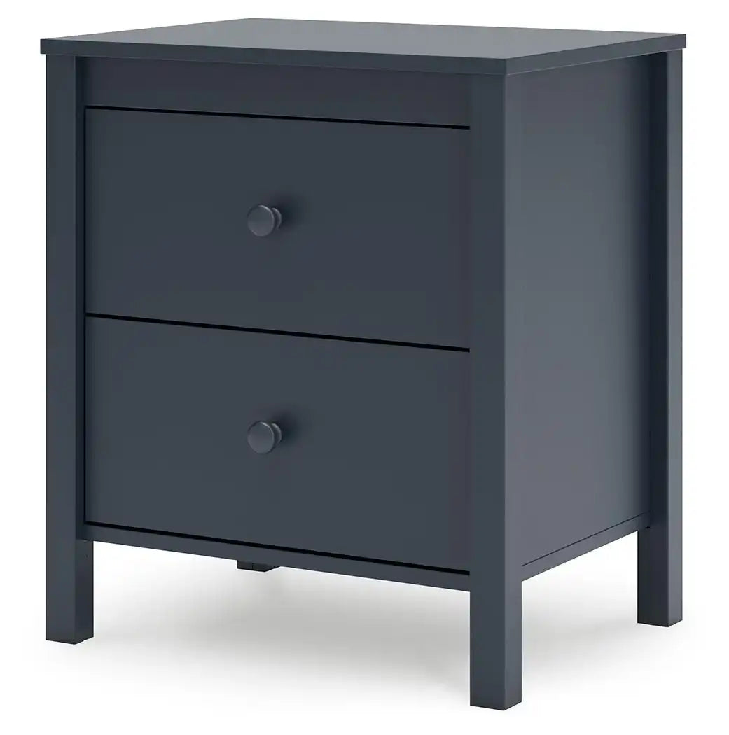 Simmenfort - Two Drawer Night Stand - Navy Blue - Best Buy Furniture