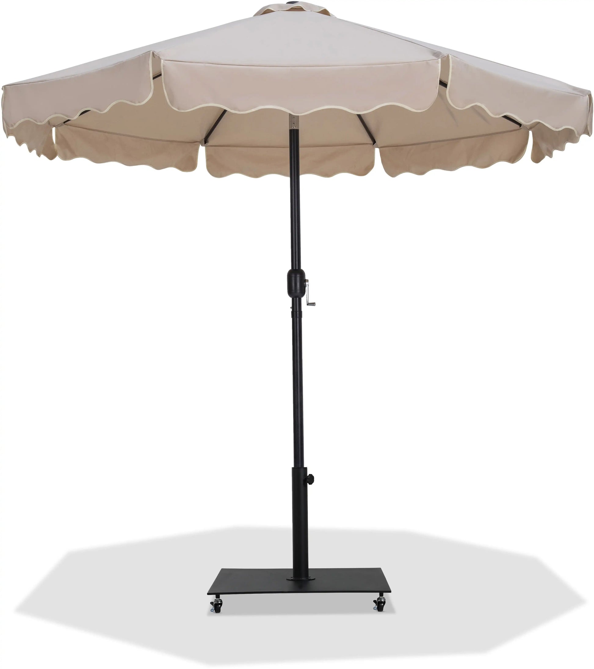 Amalfi - Aluminum Patio Umbrella - Black Base / Black Pole - Best Buy Furniture